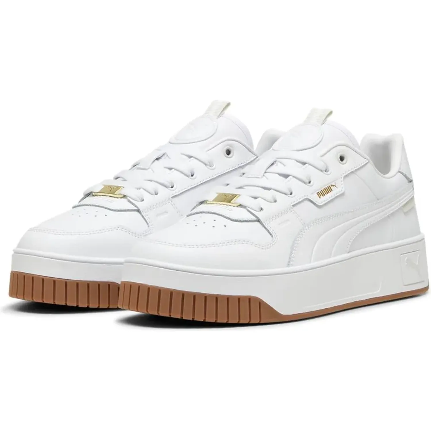 Zapatillas Puma Urbanas Mujer Carina Street Lux color blanco | Platanitos