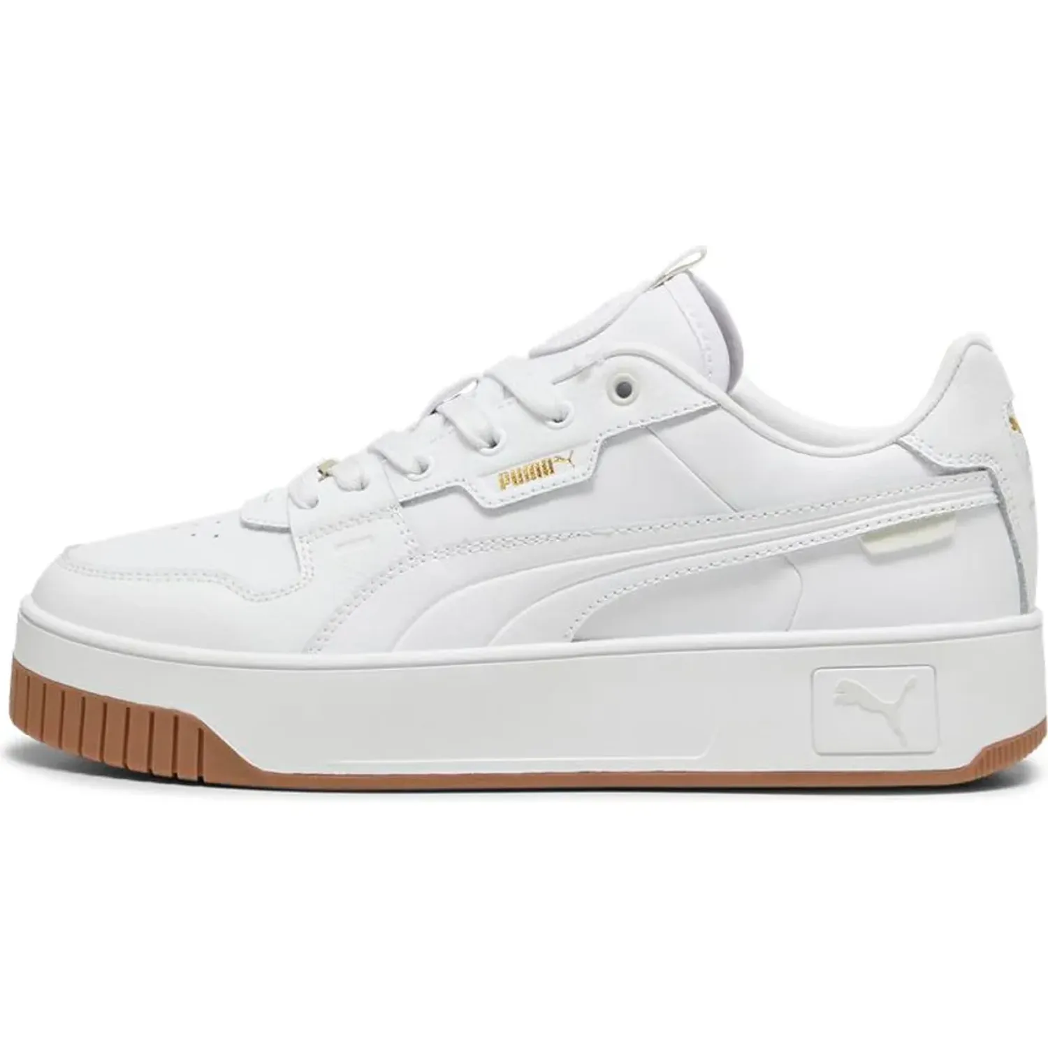 Zapatillas Puma Urbanas Mujer Carina Street Lux color blanco | Platanitos