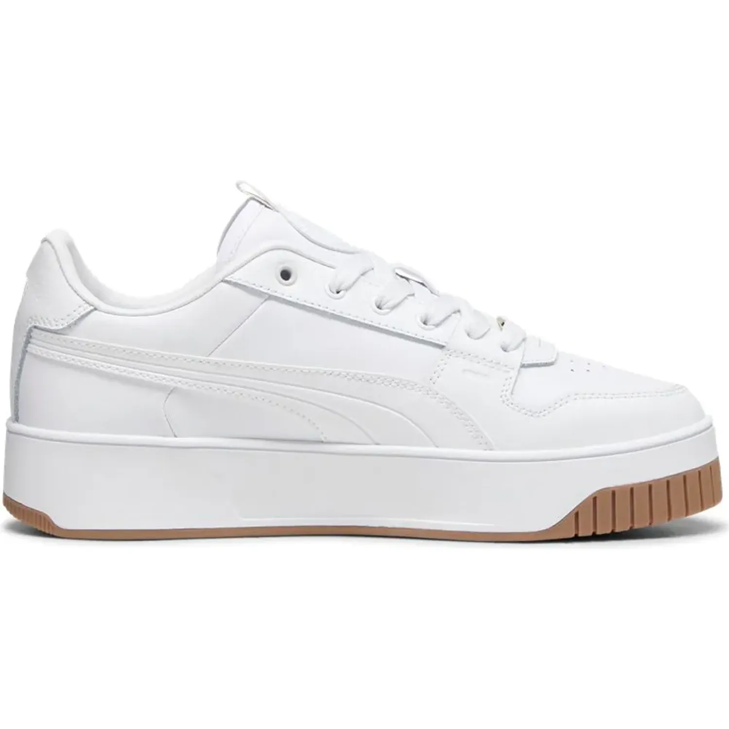 Zapatillas Puma Urbanas Mujer Carina Street Lux color blanco | Platanitos