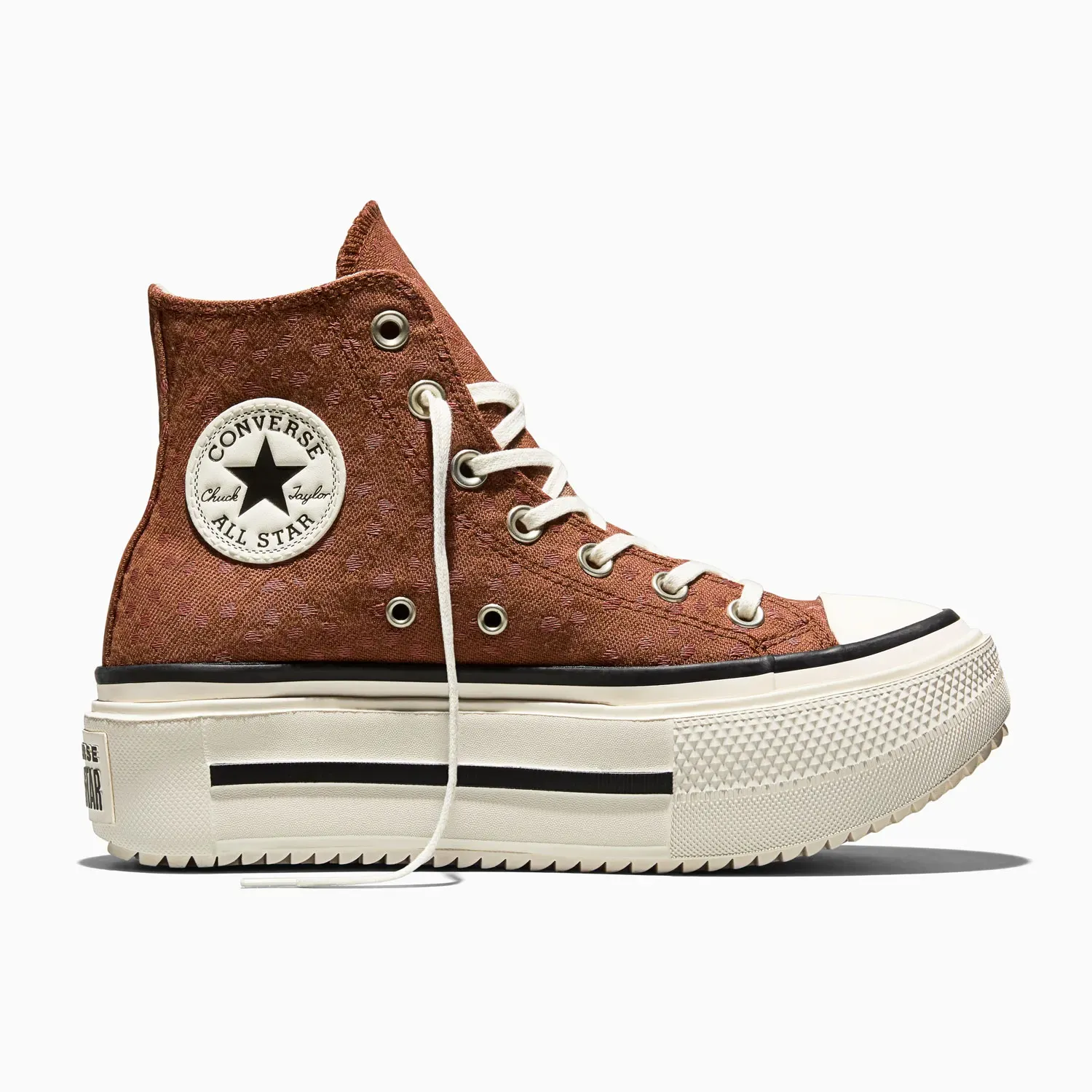 Zapatillas Converse Urbanas Unisex Chuck Taylor All Star Double Stack Platform Deer color marrón | Platanitos