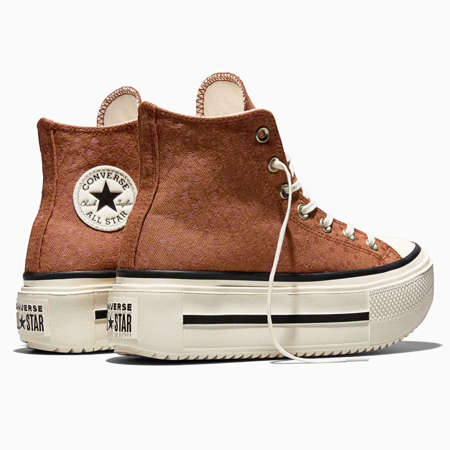 Zapatillas Converse Urbanas Unisex Chuck Taylor All Star Double Stack Platform Deer color marrón | Platanitos