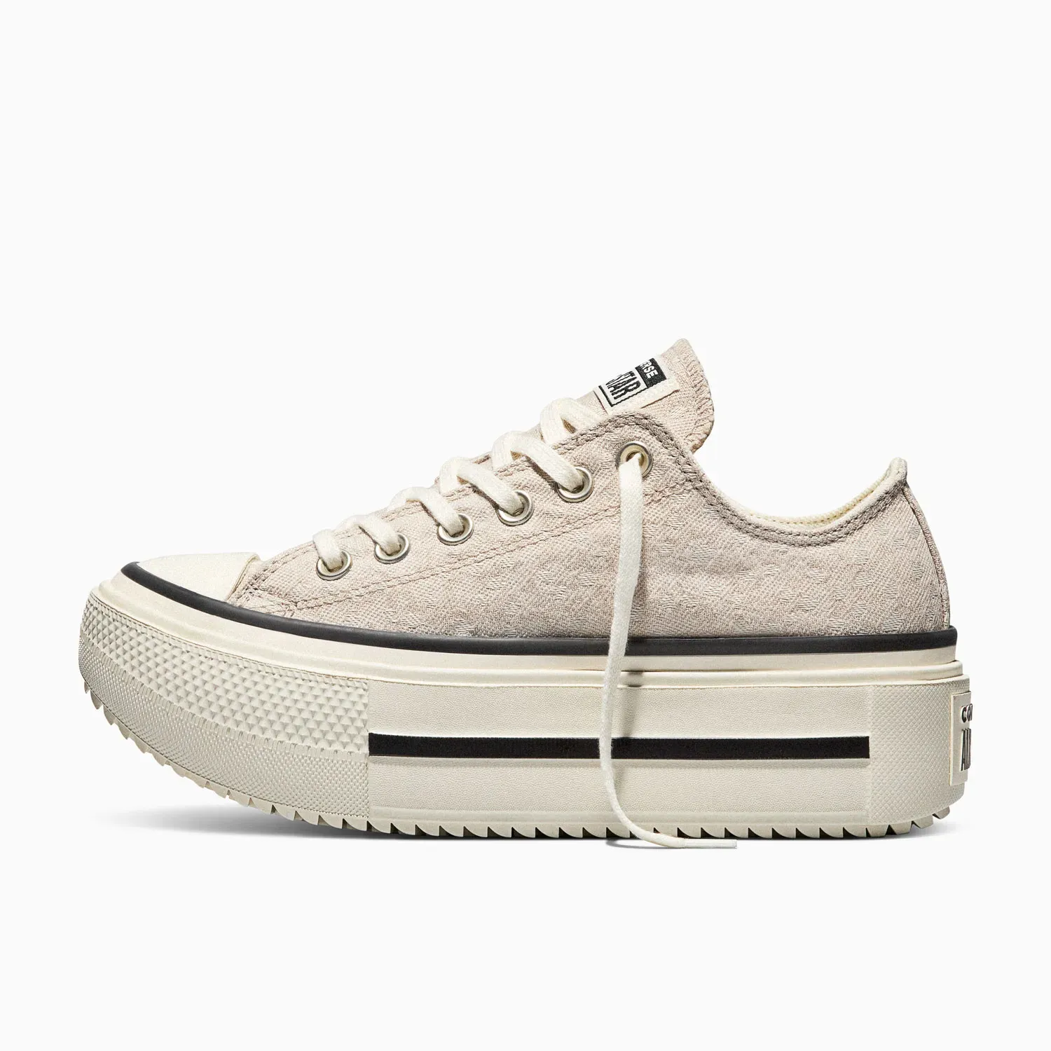 Zapatillas Converse Urbanas Unisex Chuck Taylor All Star Double Stack Platform Deer color beige | Platanitos