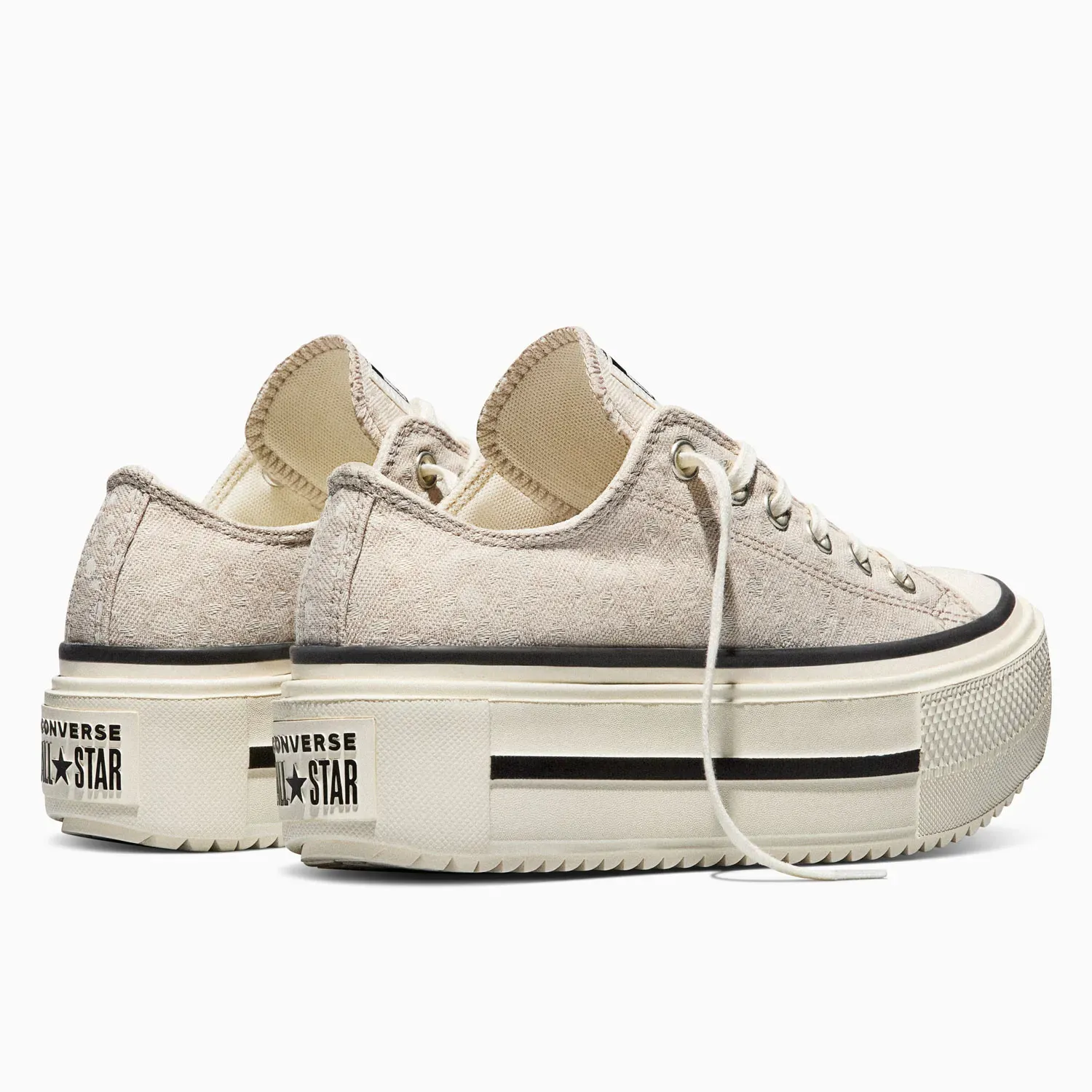 Zapatillas Converse Urbanas Unisex Chuck Taylor All Star Double Stack Platform Deer color beige | Platanitos