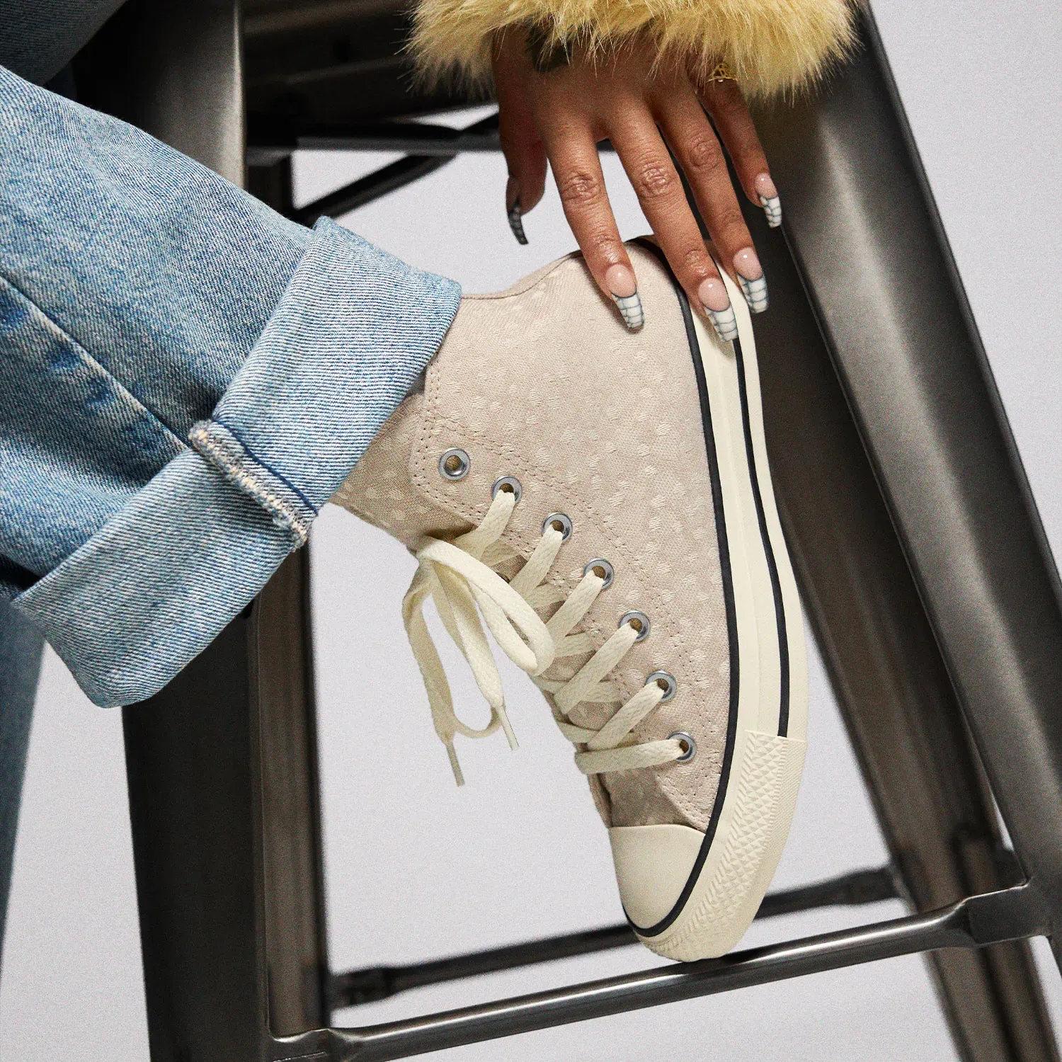 Zapatillas Converse Urbanas Unisex Chuck Taylor All Star Deer Pattern color beige | Platanitos