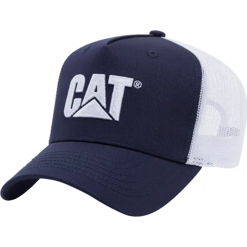 CAT Negro Gorro Deportivo Hombre Trucker 2d Logo Hat