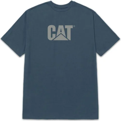 Polo Cat Manga Corta Hombre T-Shirt Cat Logo Tee color azul | Platanitos