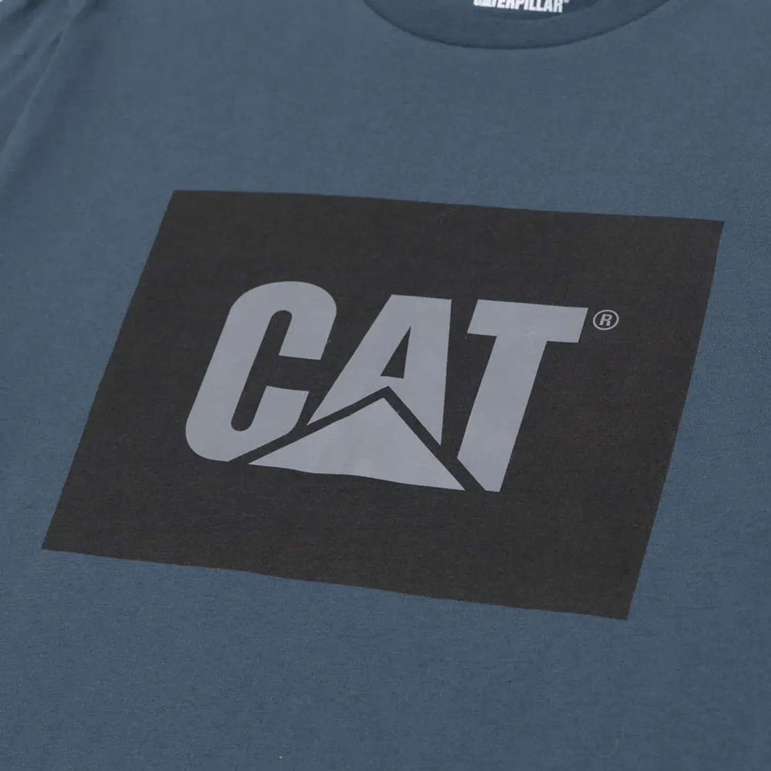 Polo Cat Manga Corta Hombre T-Shirt Reflective Cat Logo Tee color azul | Platanitos