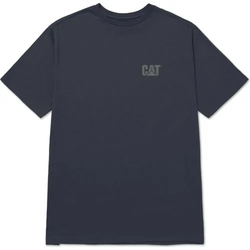 Polo Cat Manga Corta Hombre T-Shirt Cat Small Logo Tee color azul | Platanitos