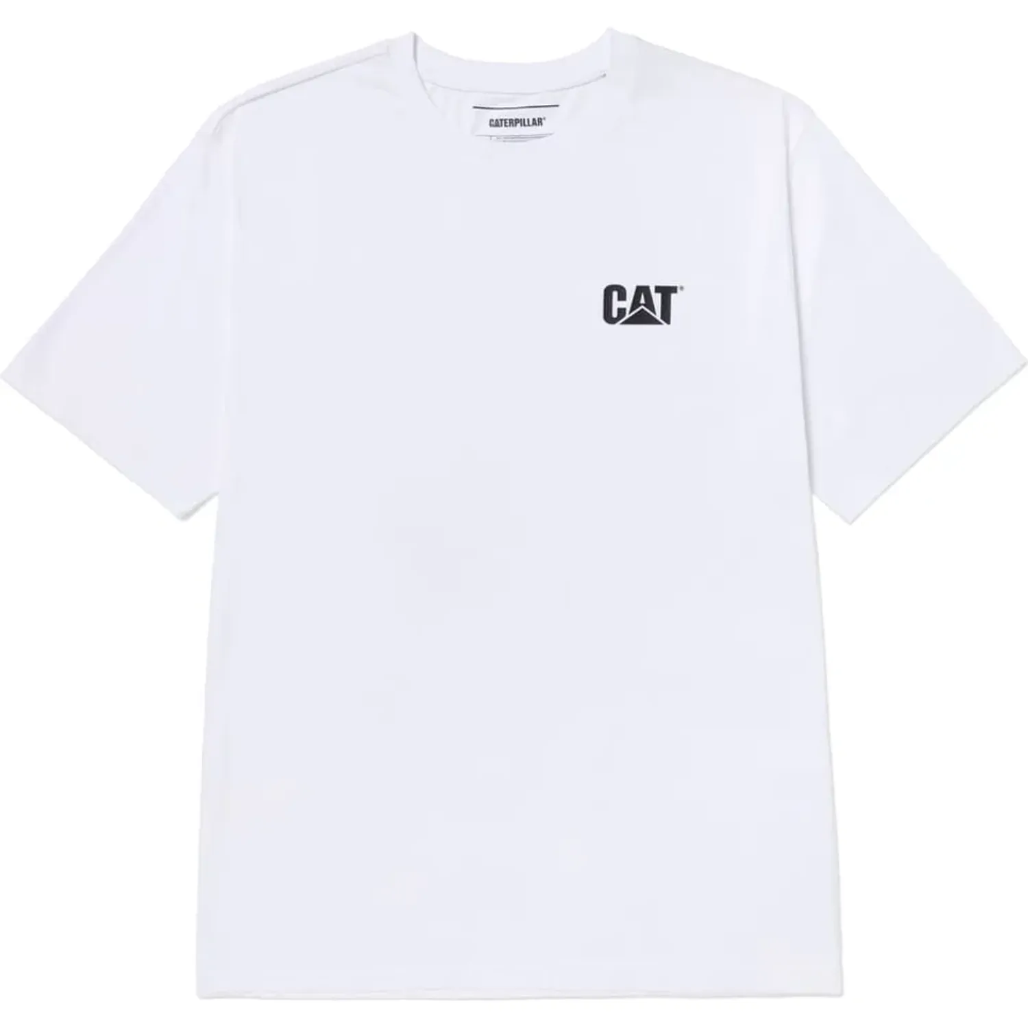 Polo Cat Manga Corta Hombre T-Shirt Cat Small Logo Tee color blanco | Platanitos