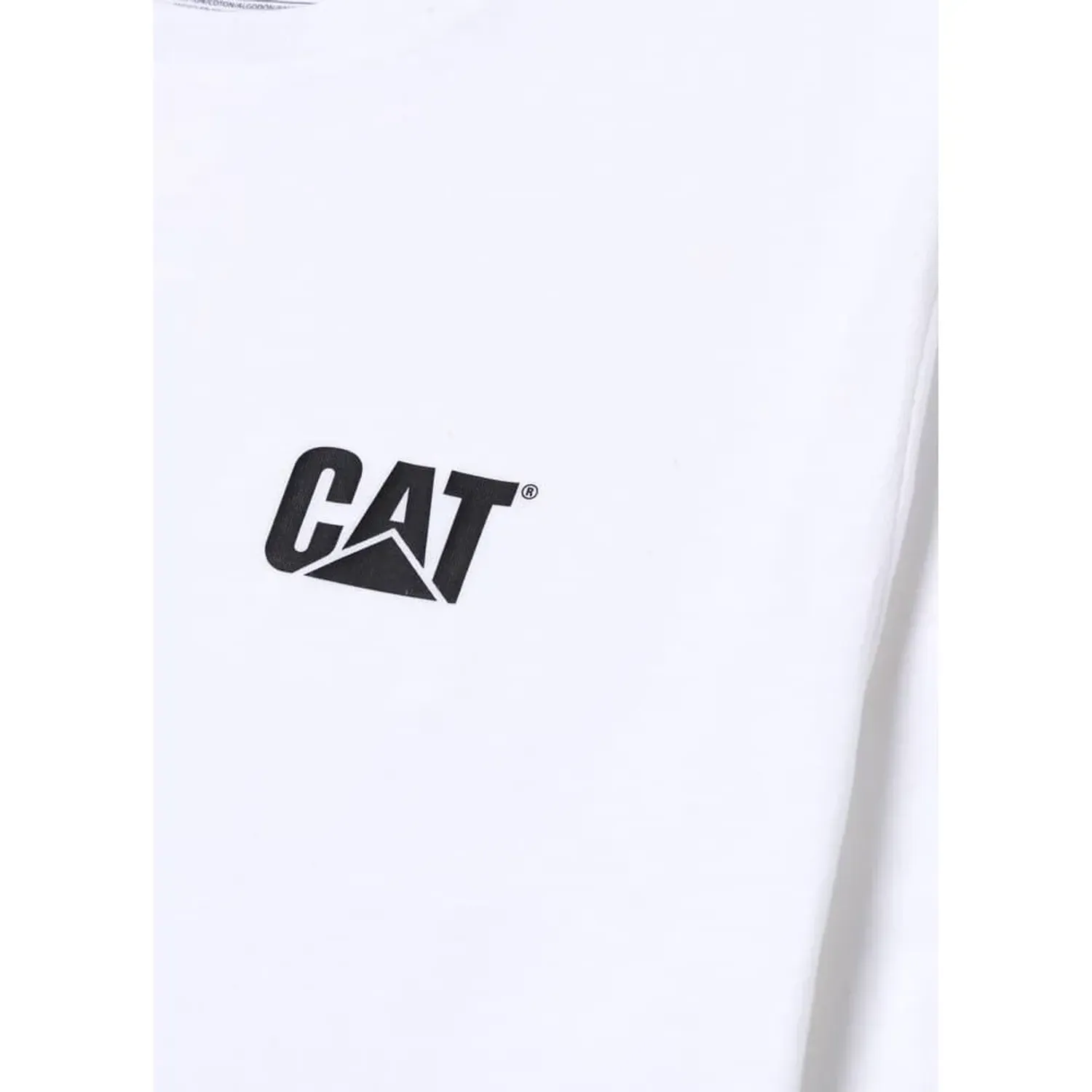 Polo Cat Manga Corta Hombre T-Shirt Cat Small Logo Tee color blanco | Platanitos