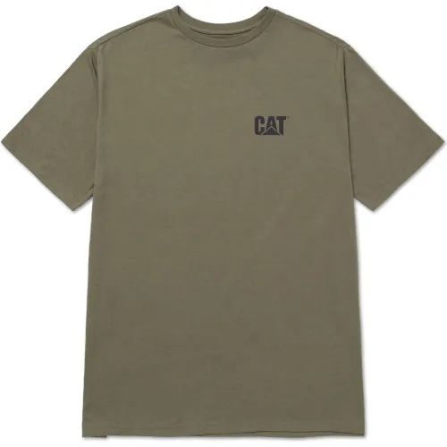 Polo Cat Manga Corta Hombre T-Shirt Cat Small Logo Tee color verde | Platanitos