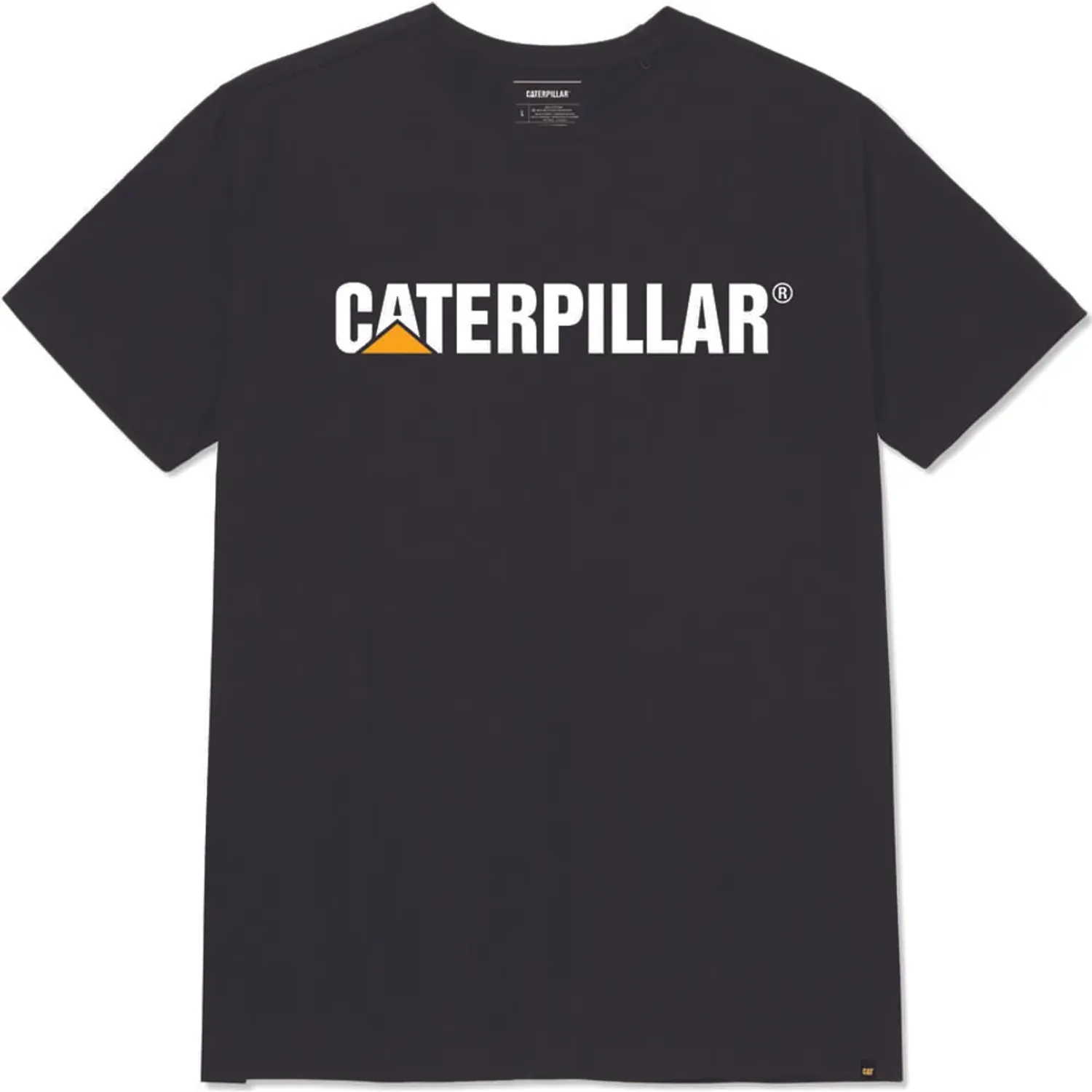 Polo Cat Manga Corta Hombre T-Shirt Caterpillar Logo Tee color negro | Platanitos