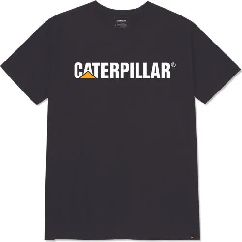 Polo Cat Manga Corta Hombre T-Shirt Caterpillar Logo Tee color negro | Platanitos
