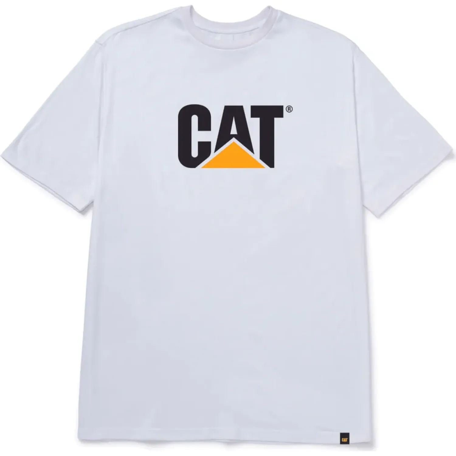 Polo Cat Manga Corta Hombre T-Shirt Cat Logo Tee color blanco | Platanitos