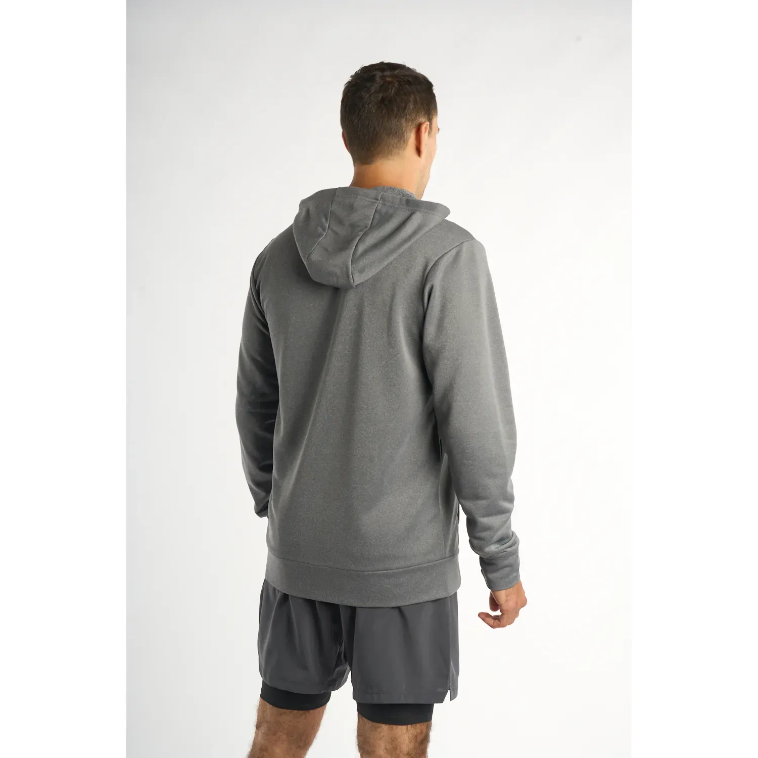 Polera Umbro Deportiva Hombre Training Hooded Top color negro / plomo | Platanitos