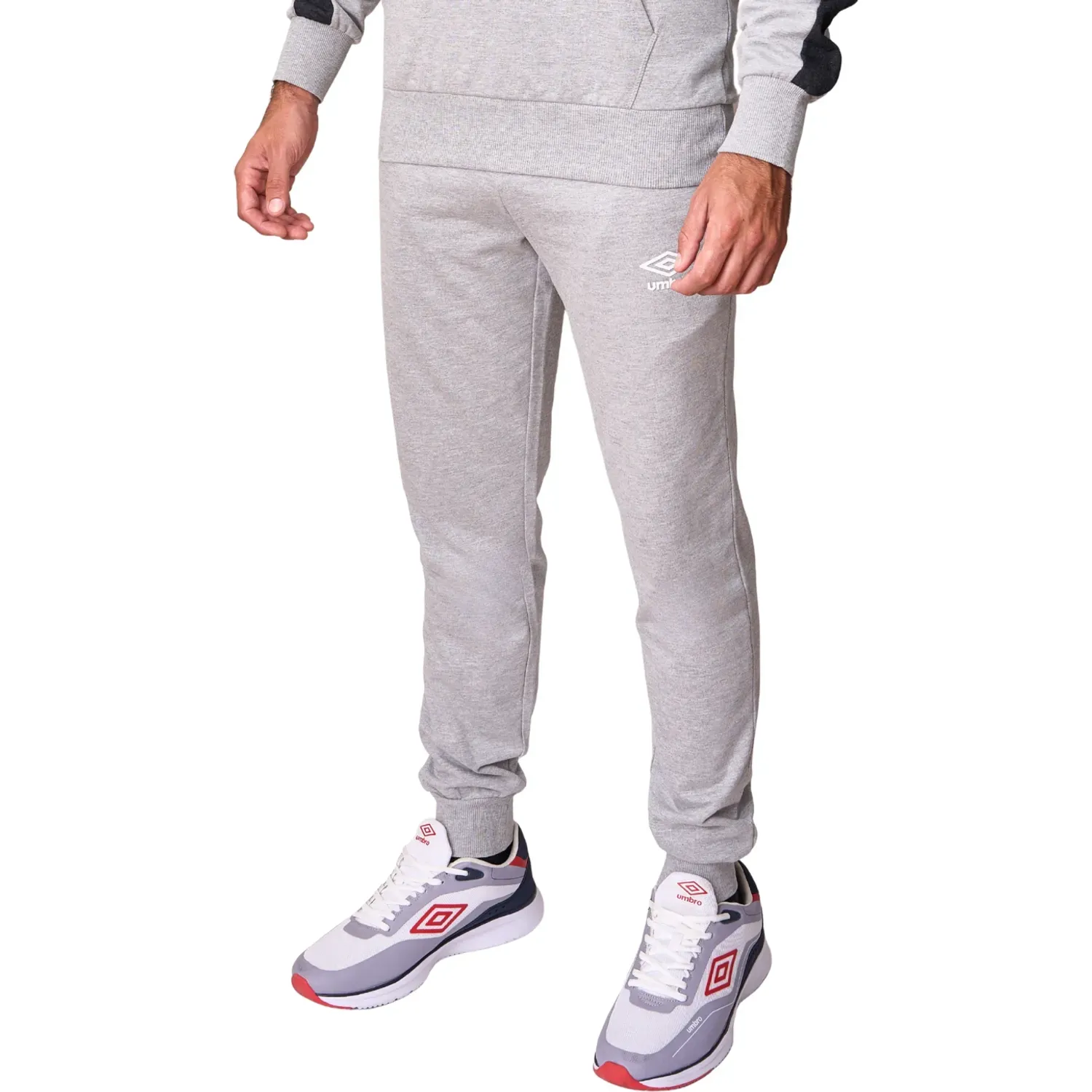 Pantalon Umbro Deportivo Hombre Fleece Jogger color negro / plomo | Platanitos