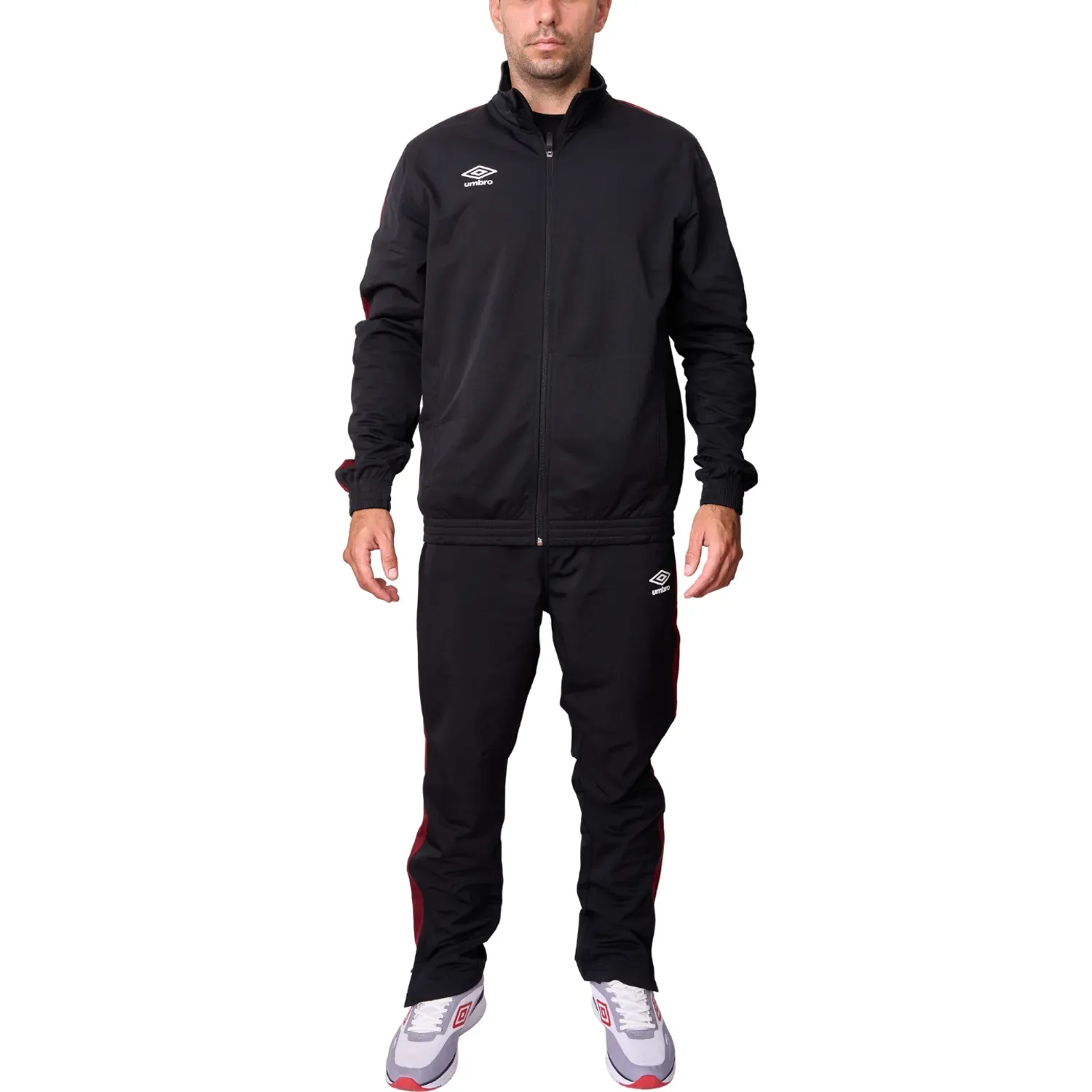 Conjunto Umbro Deportivo Hombre Knit Tracksuit color navy / rojo | Platanitos