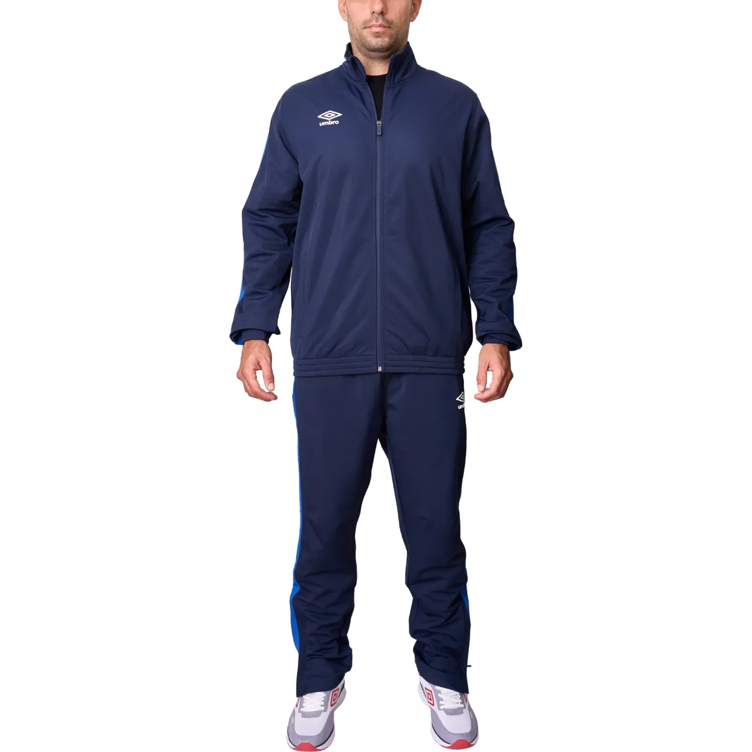 Conjunto Umbro Deportivo Hombre Knit Tracksuit color navy / celeste | Platanitos