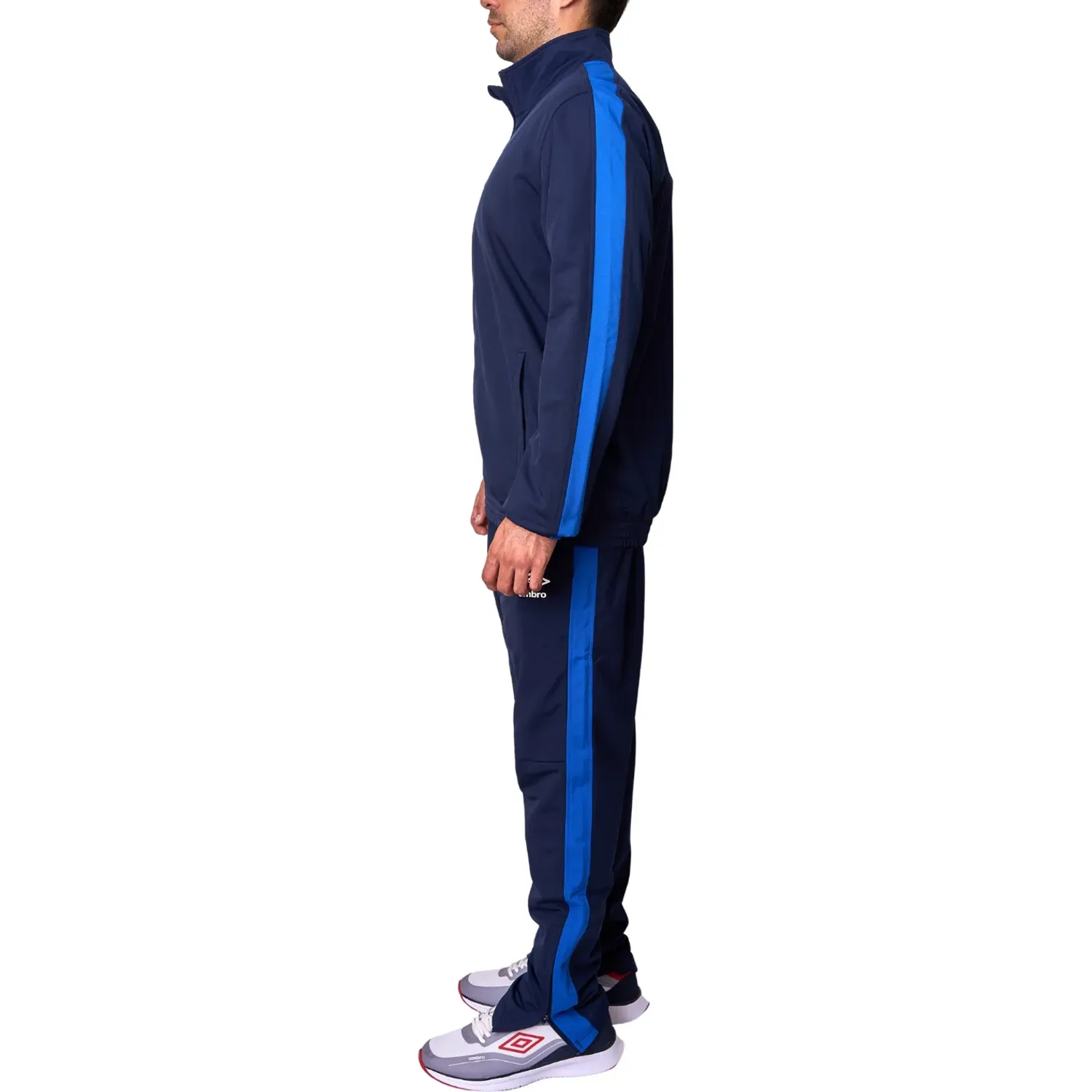 Conjunto Umbro Deportivo Hombre Knit Tracksuit color navy / celeste | Platanitos