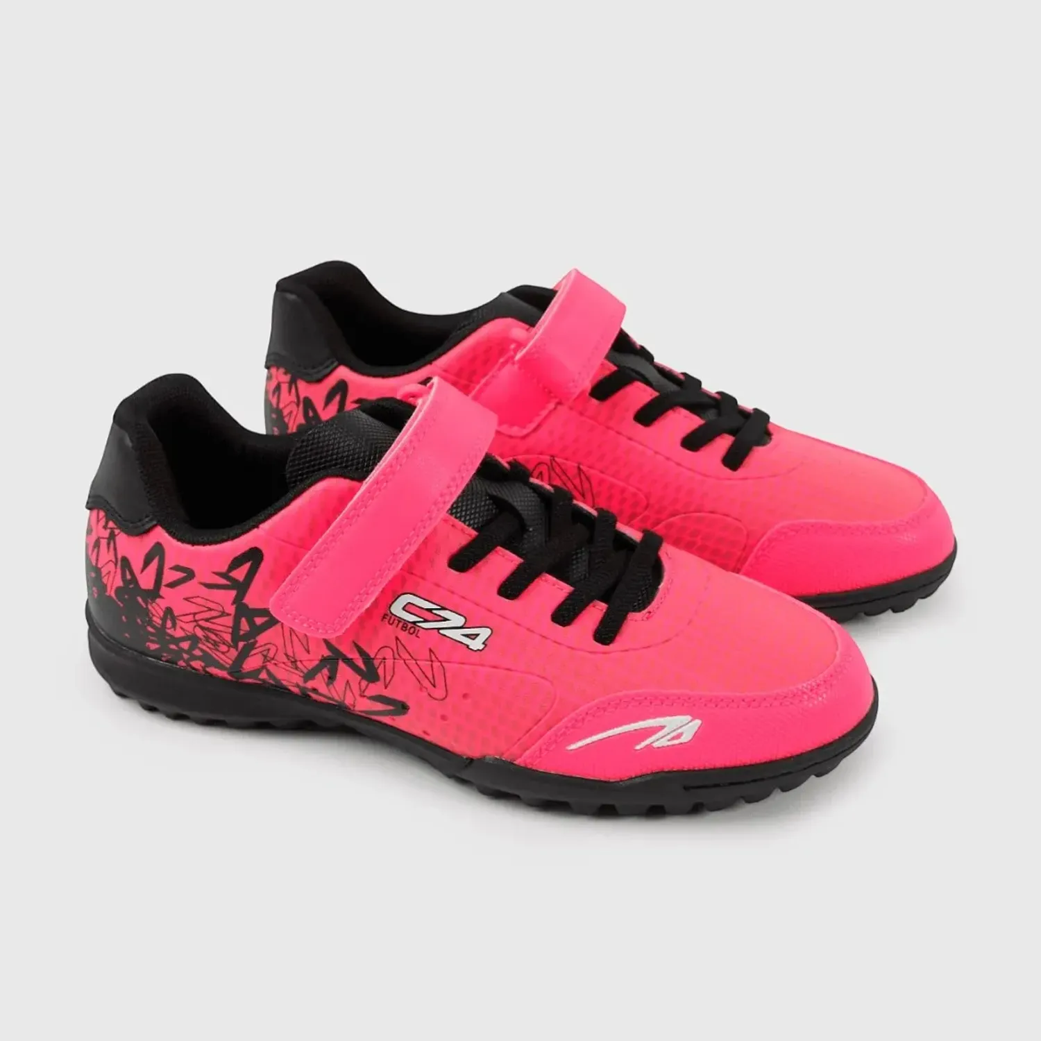 Zapatillas Colloky De Futbol Niños Kunix 58650284i25 color rosado / negro | Platanitos