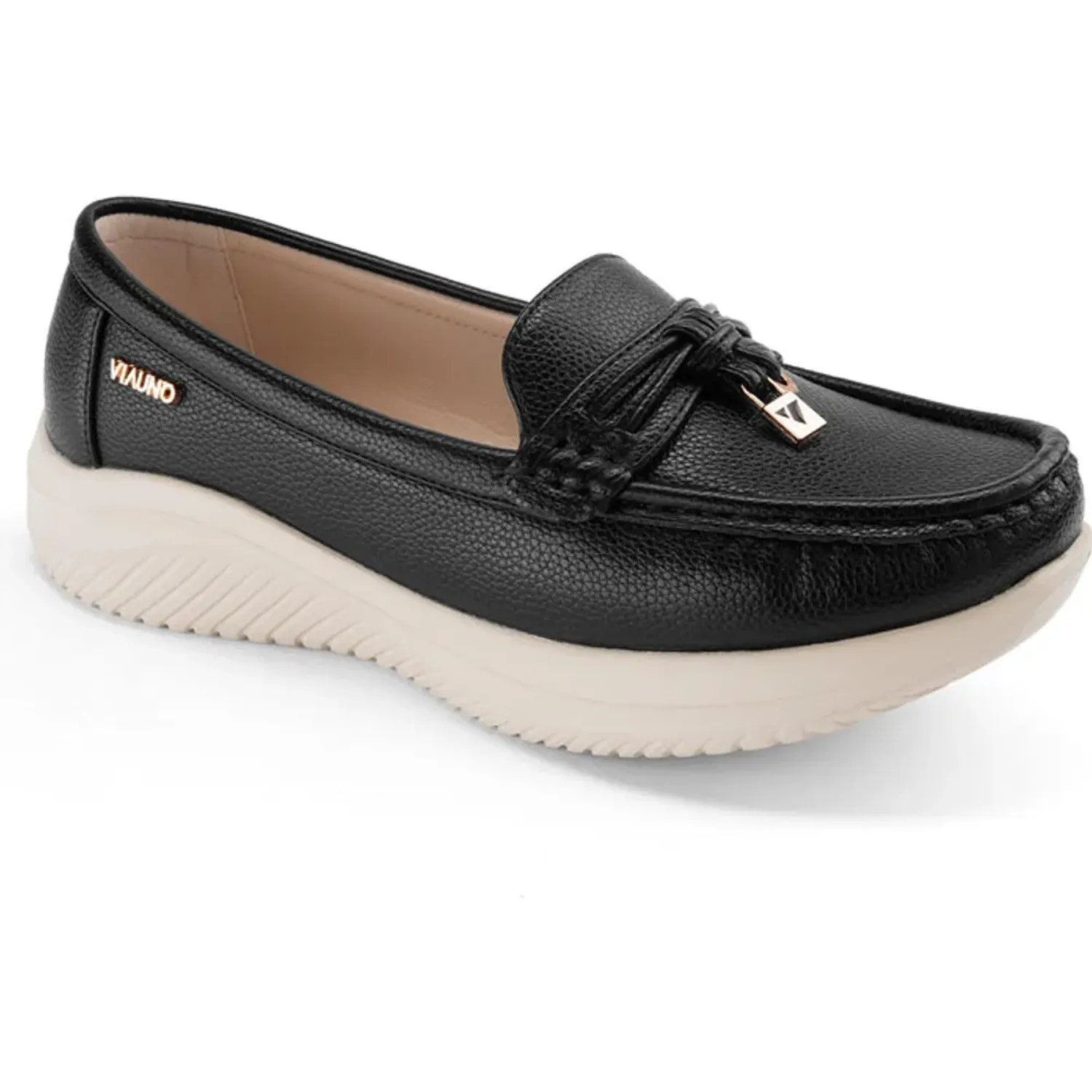 VIA UNO Mocasin Via Uno Mujer Pl562 color black | Platanitos
