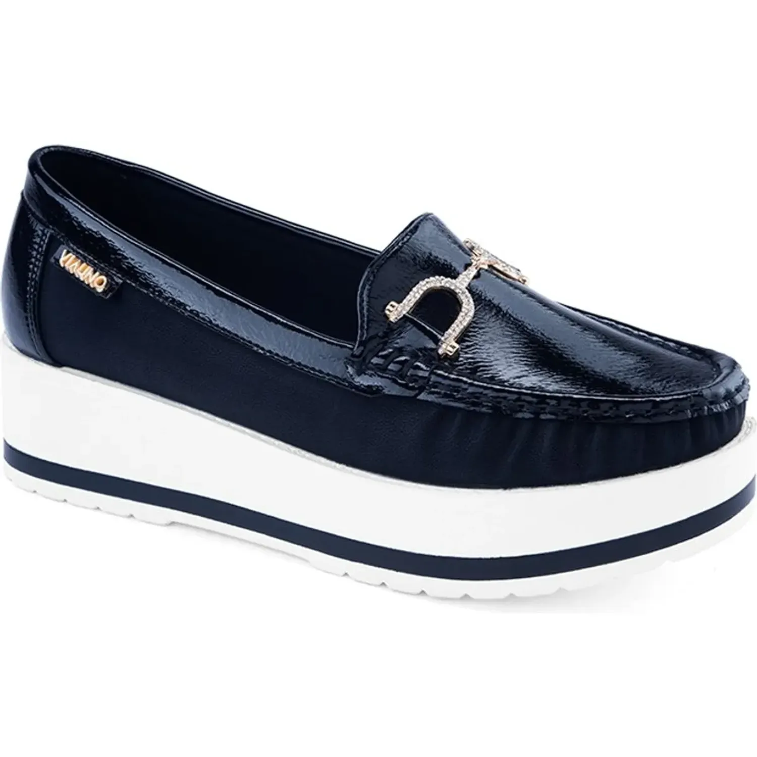 Mocasin Via Uno  Mujer 3j8928-5 color beige | Platanitos