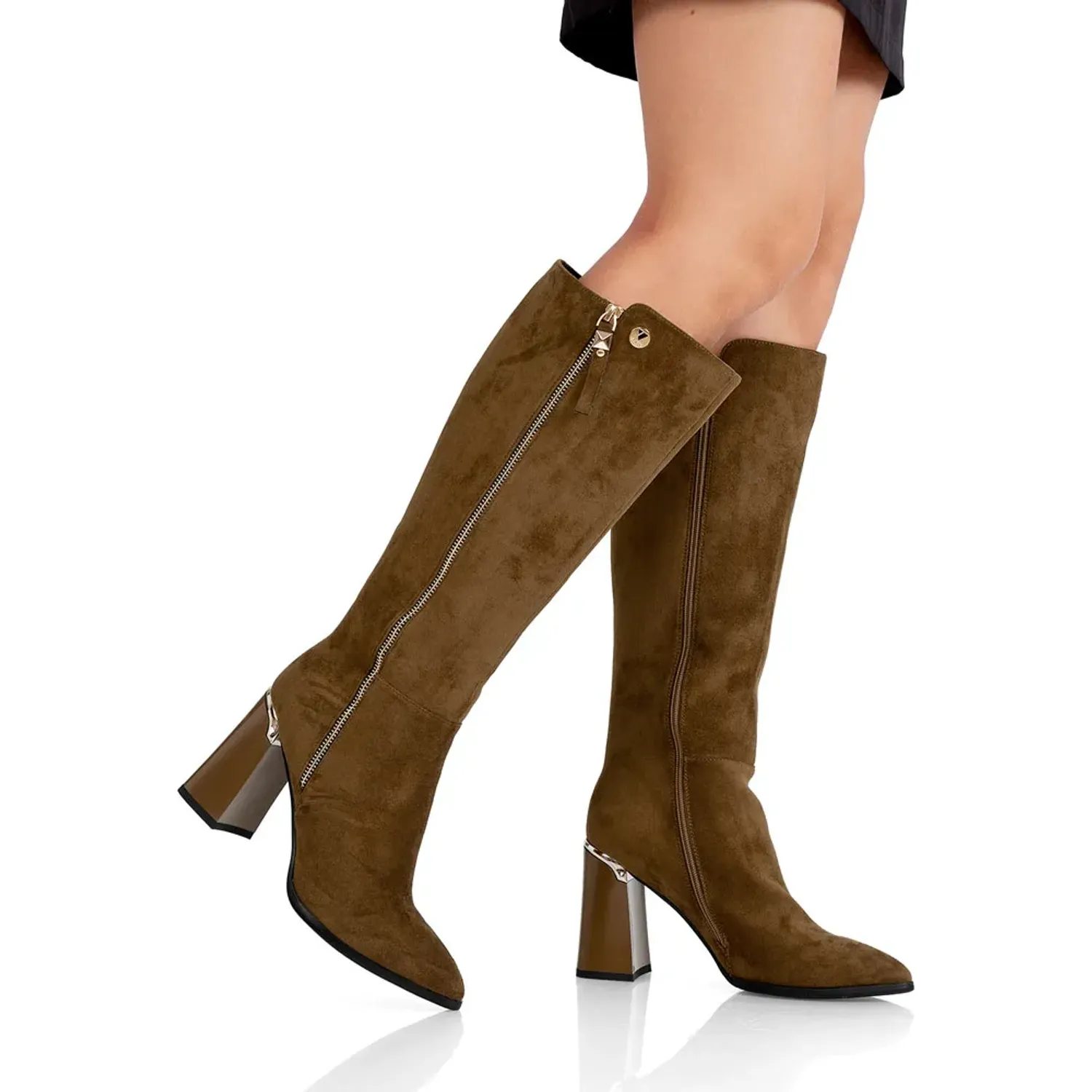 Bota Via Uno De Vestir Mujer Df2887-D6306 color camel | Platanitos