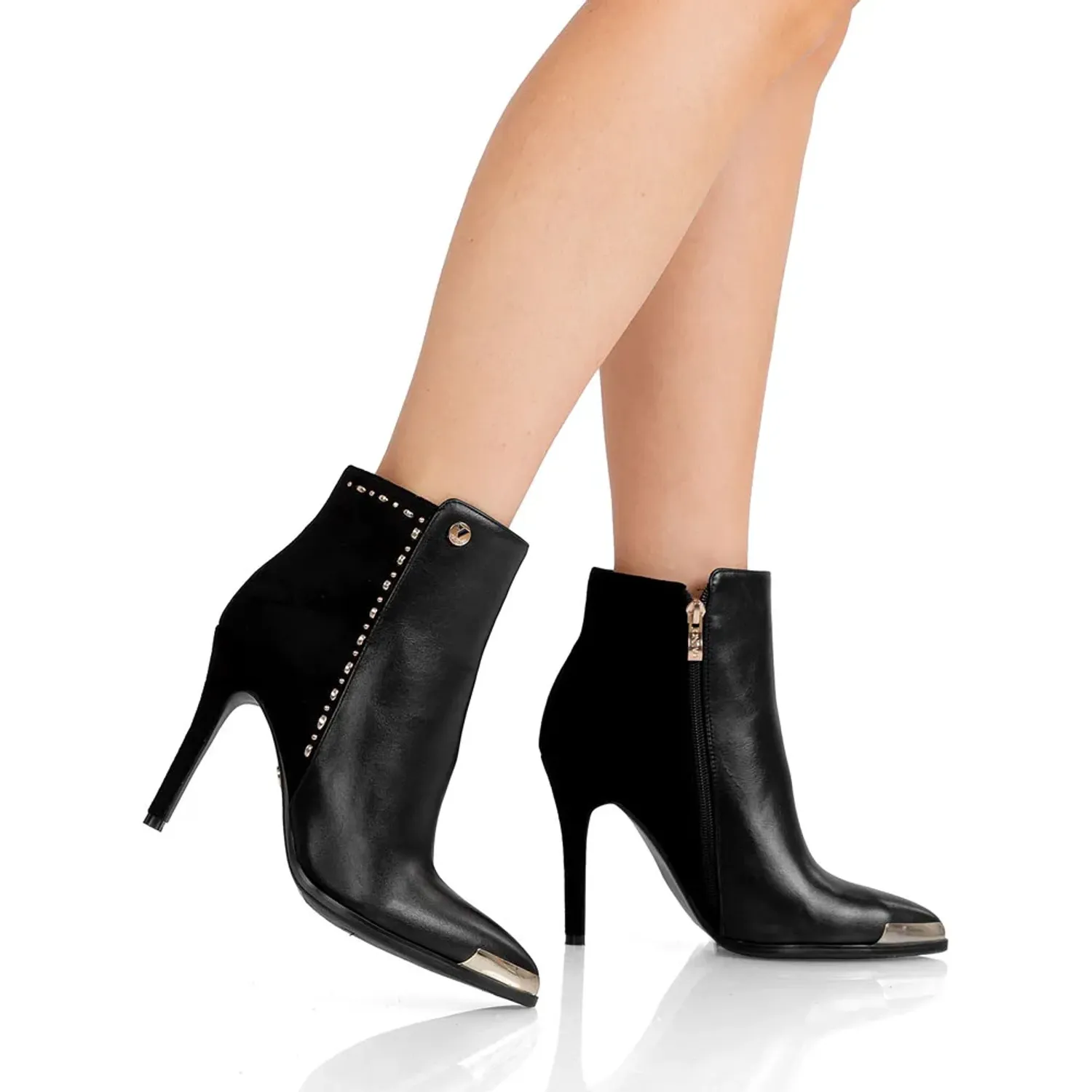 Botin Via Uno De Vestir Mujer Df3038-F2557 color black | Platanitos