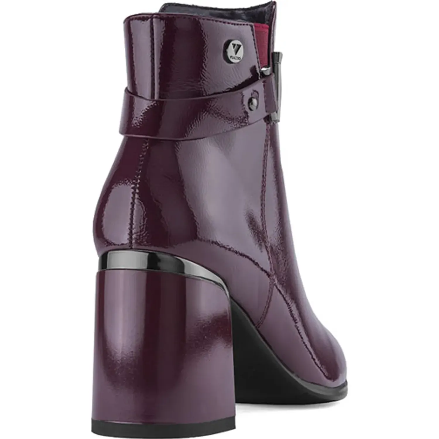 Botin Via Uno De Vestir Mujer Df2703-R1153 color burgundy | Platanitos