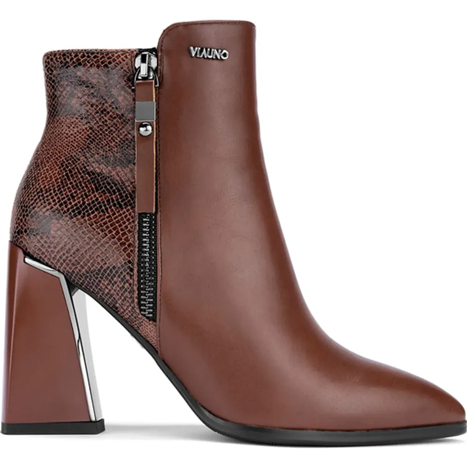 Botin Via Uno De Vestir Mujer Df1389-D6083 color tan | Platanitos