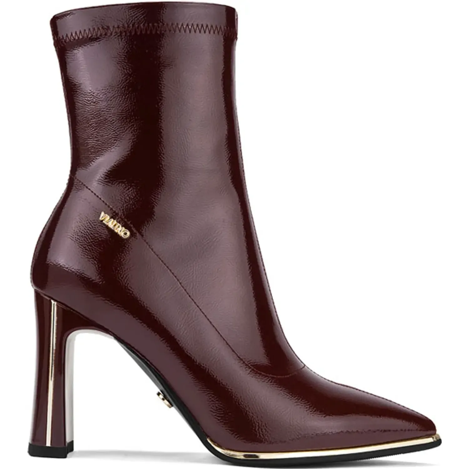 Botin Via Uno De Vestir Mujer Df2797-F2106 color burgundy | Platanitos
