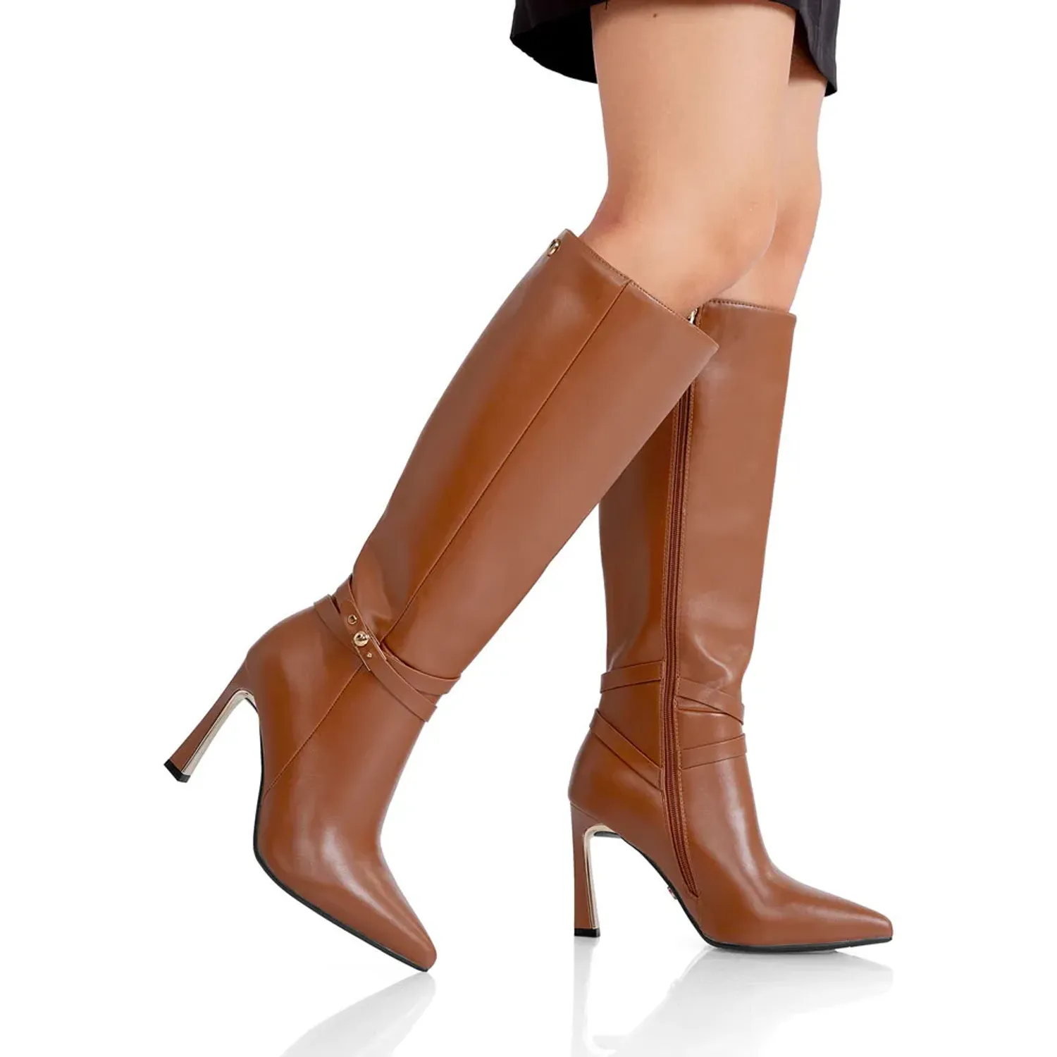 VIA UNO Bota Via Uno De Vestir Mujer A1489-X2282 color tan | Platanitos