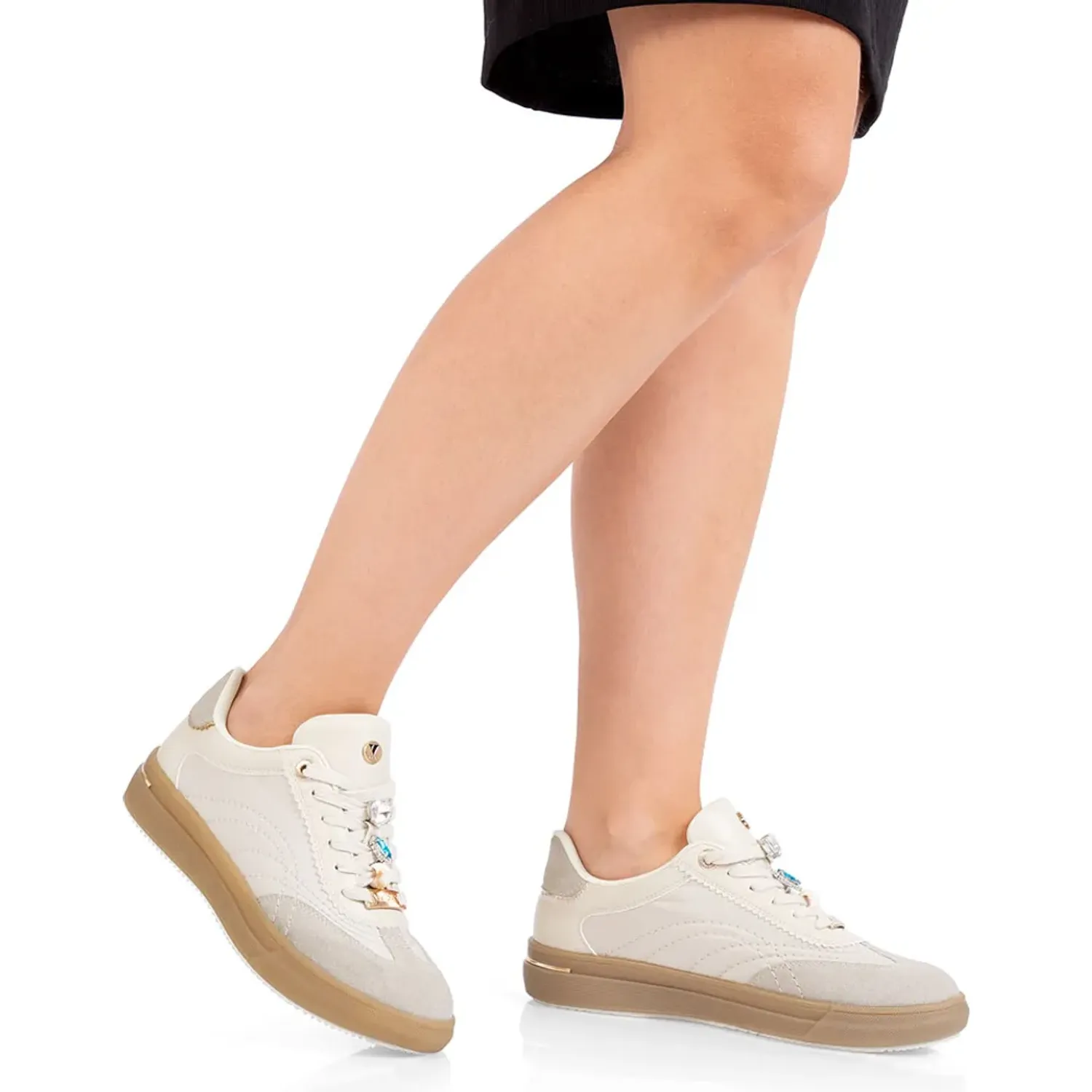 Zapatilla Via Uno Mujer 6gs1345r-V1961b color beige / grey | Platanitos