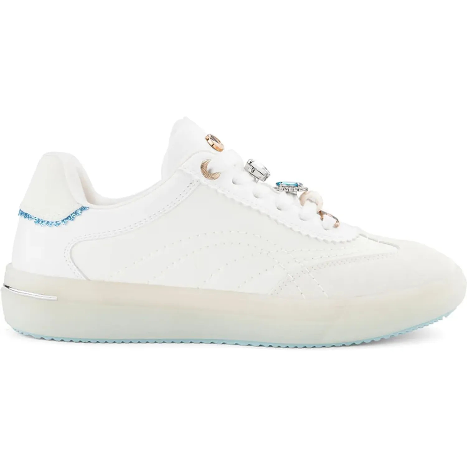 Zapatilla Via Uno Mujer 6gs1345r-V1961b color white/blue | Platanitos