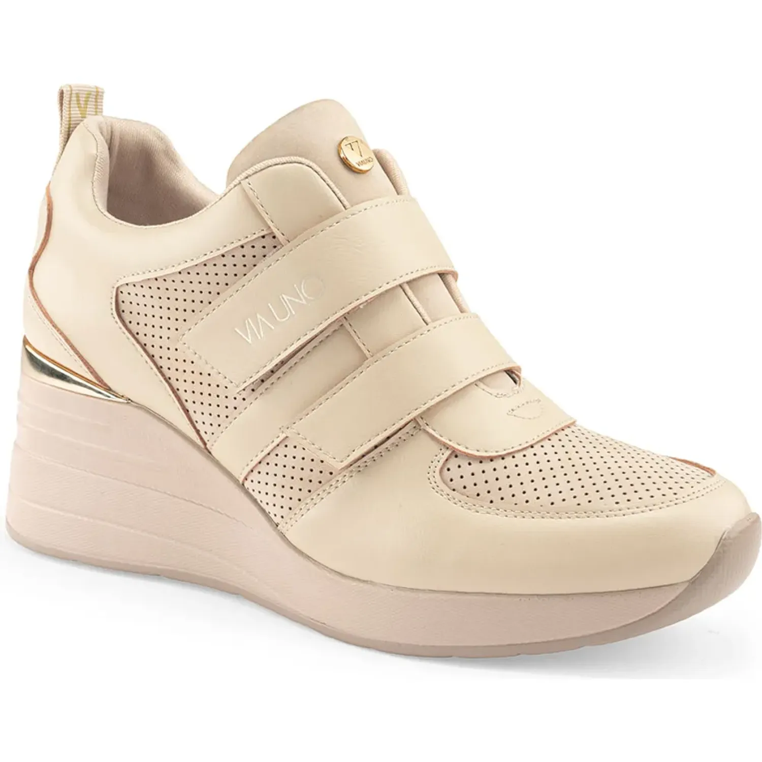 VIA UNO Zapatilla Via Uno Mujer H21583-12-2 color beige | Platanitos