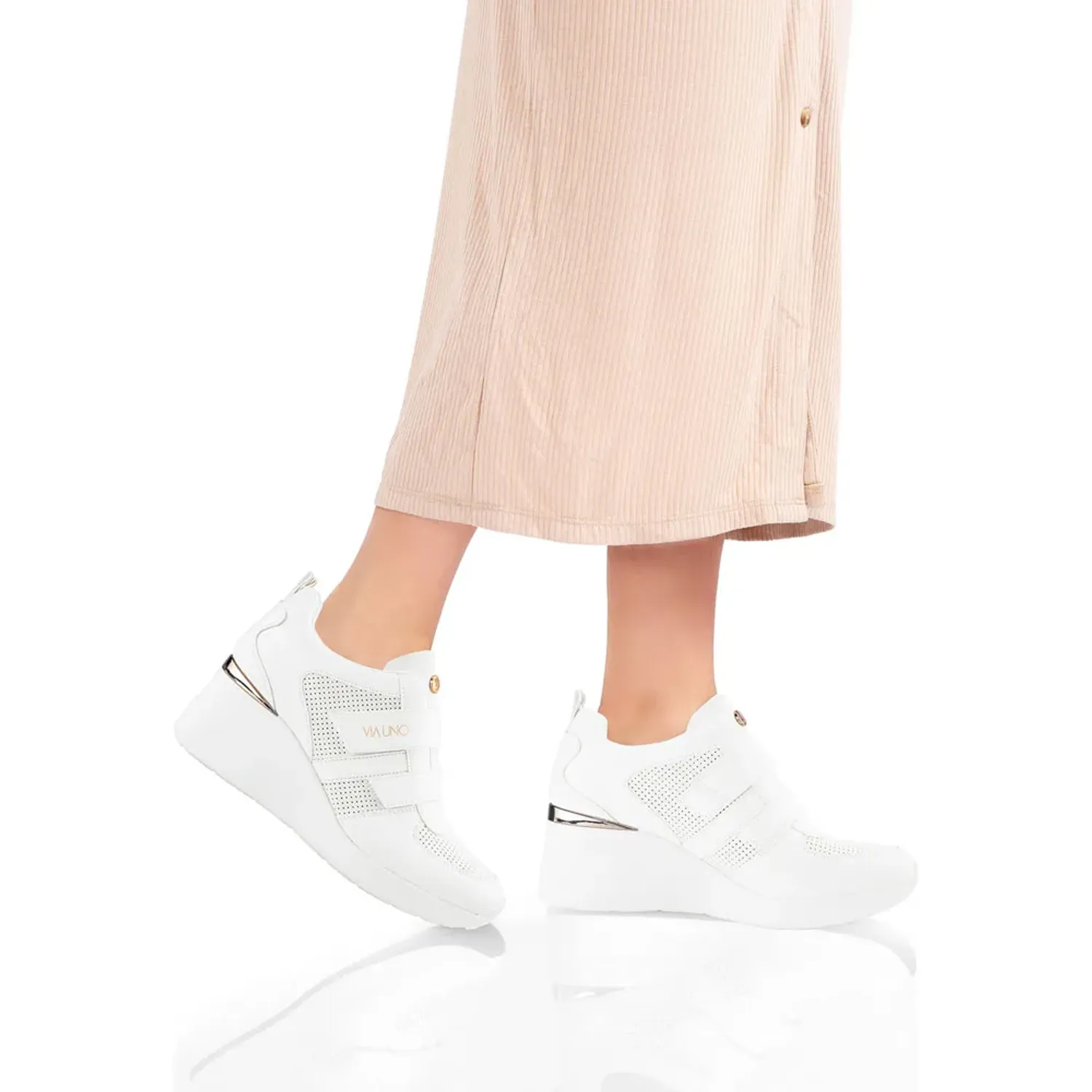 VIA UNO Zapatilla Via Uno Mujer H21583-12-2 color white | Platanitos