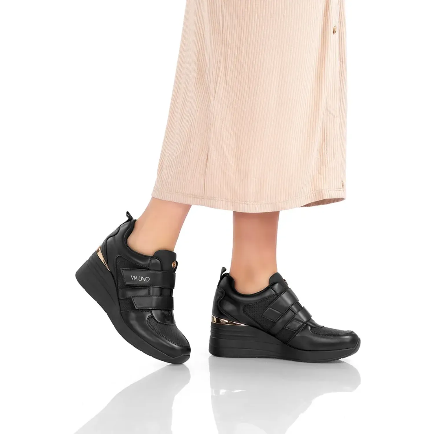 VIA UNO Zapatilla Via Uno Mujer H21583-12-2 color black | Platanitos