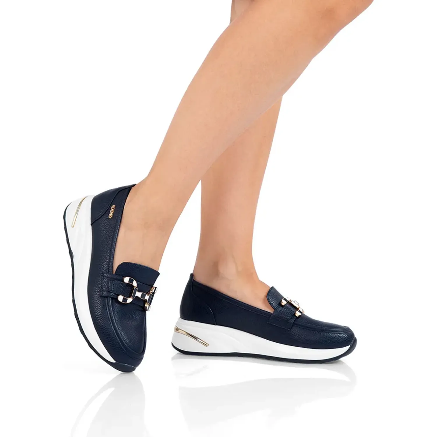 Mocasin Via Uno  Mujer H82232-30 color navy | Platanitos