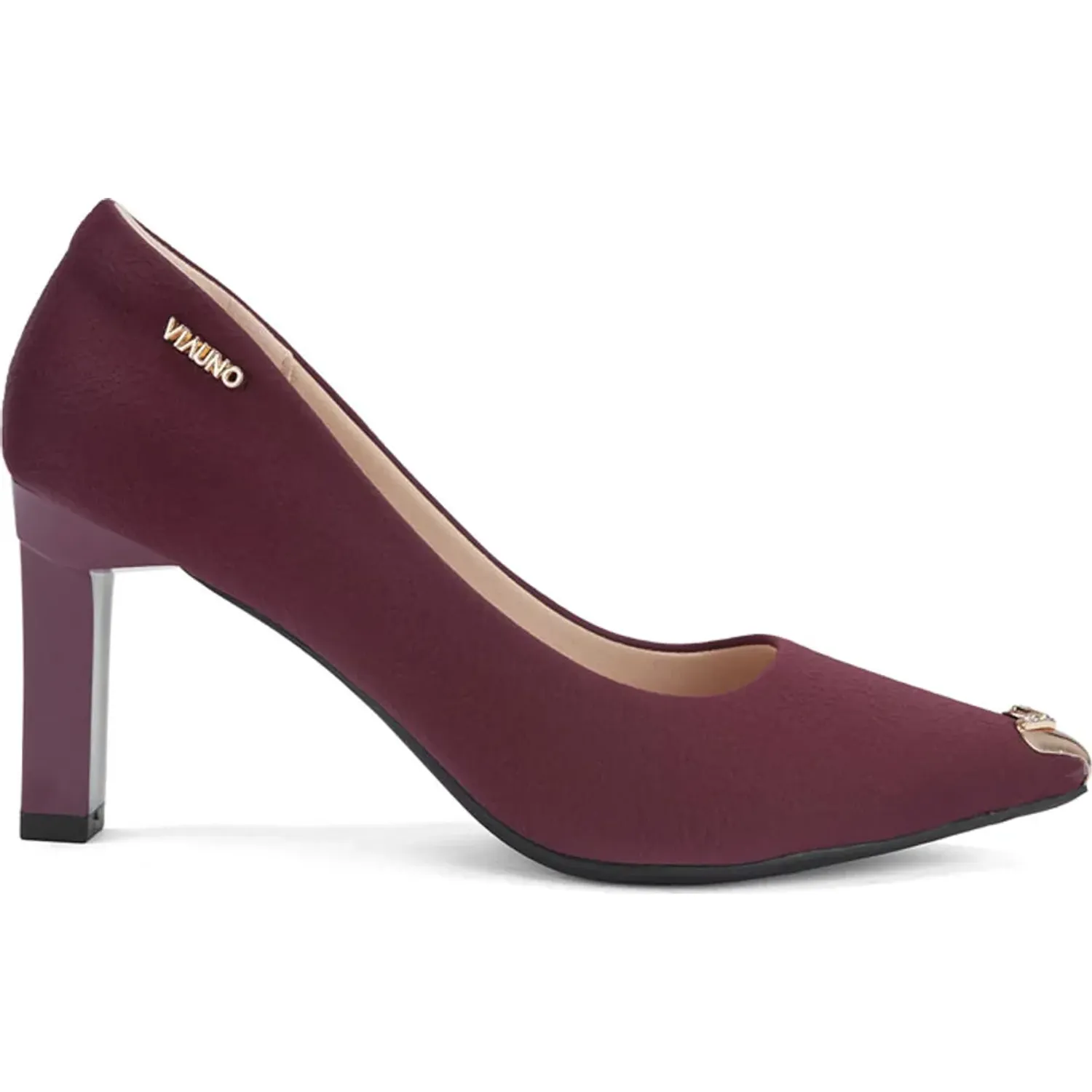 Calzado Via Uno De Vestir Mujer Js10-2 color burgundy | Platanitos