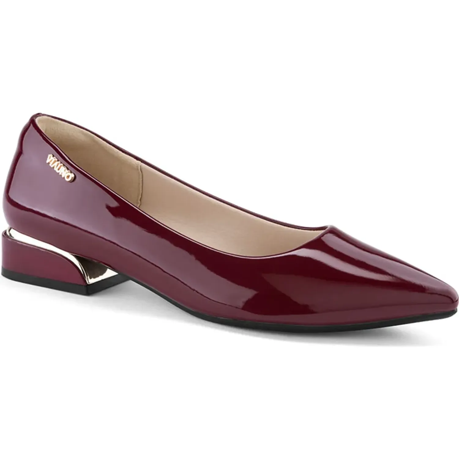 Calzado Via Uno De Vestir Mujer Pl589 color vino | Platanitos