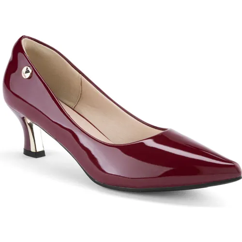 Calzado Via Uno De Vestir Mujer Pl587 color rojo | Platanitos