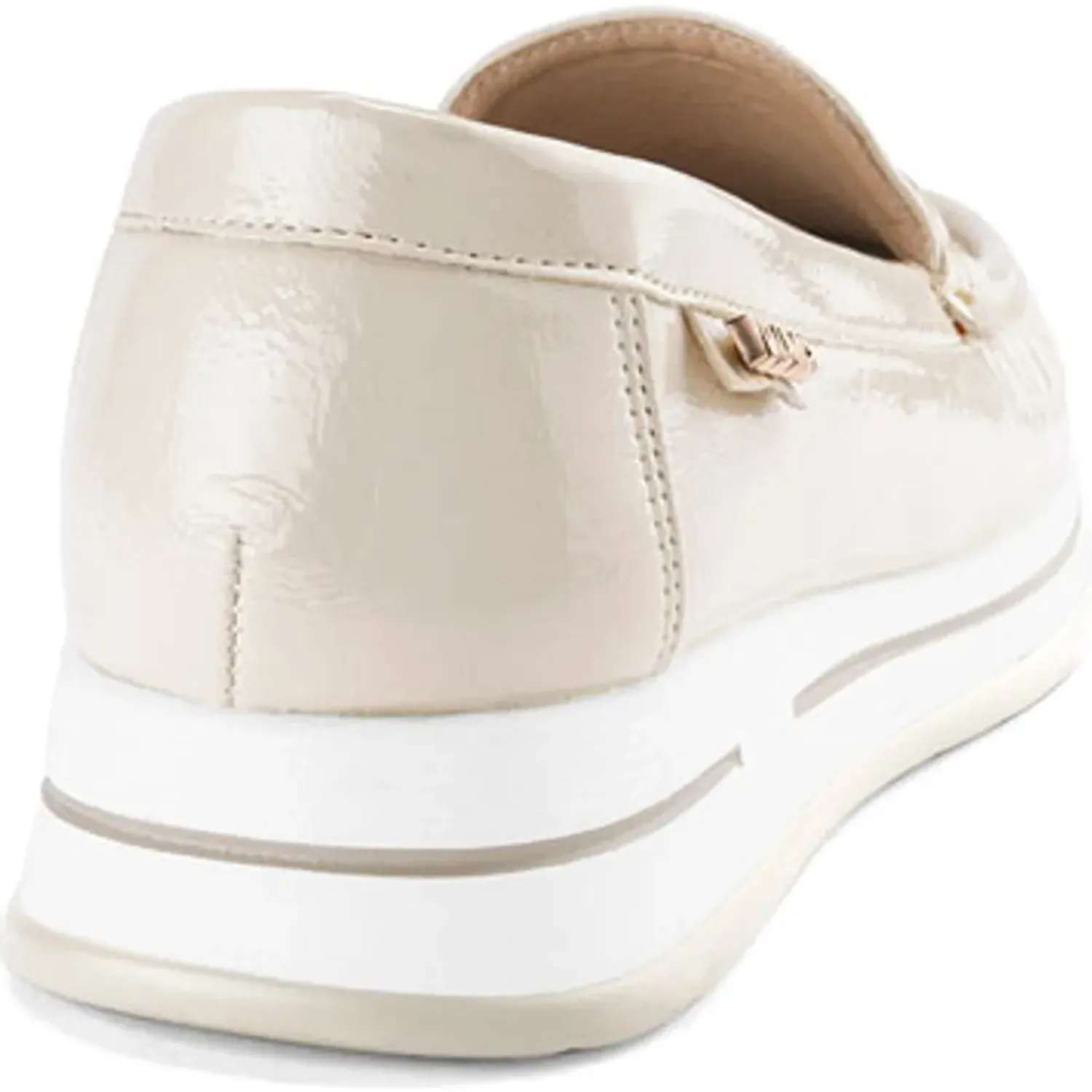 Mocasin Via Uno  Mujer 3y9468-2 color beige | Platanitos