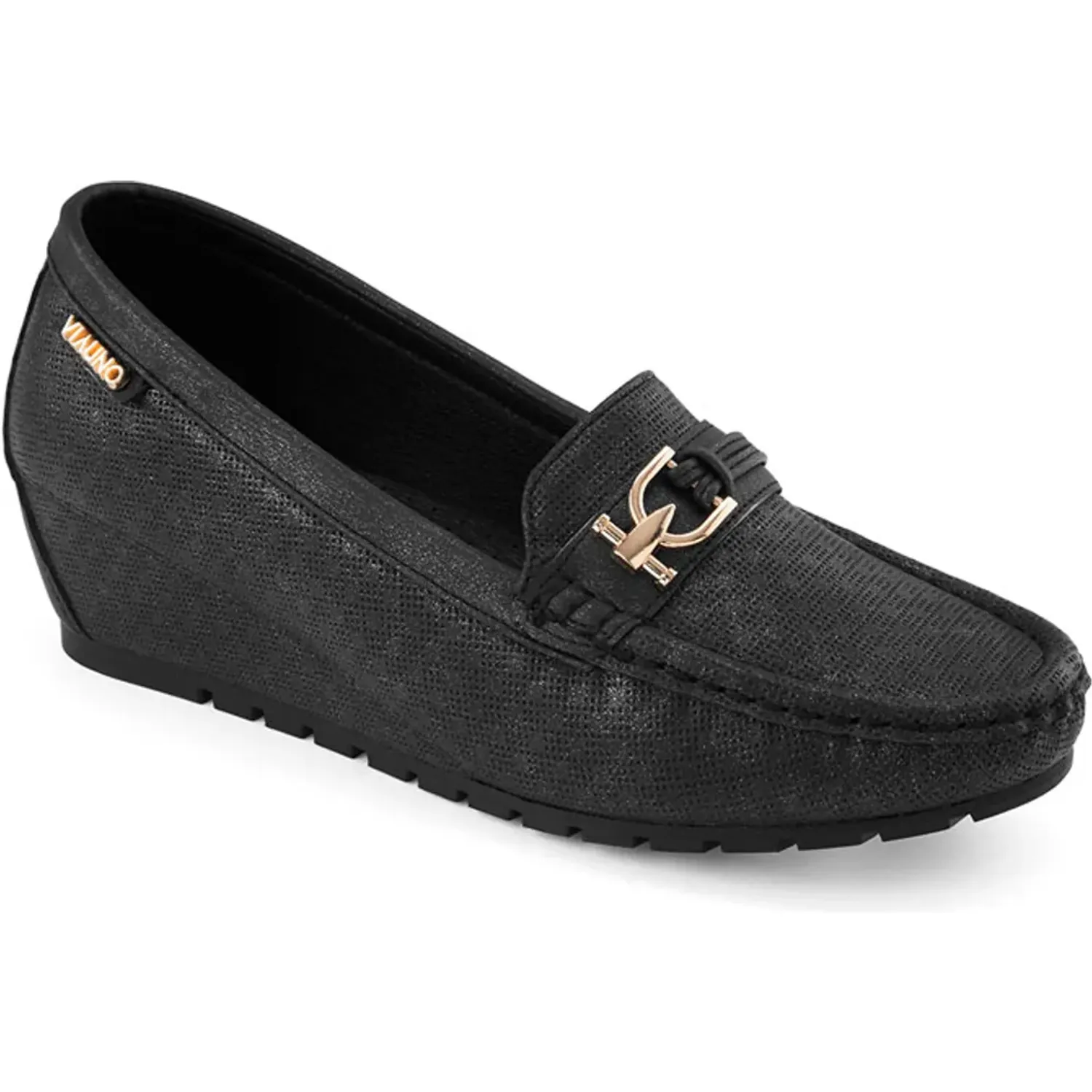 Mocasin Via Uno  Mujer 3z8984-3 color black | Platanitos