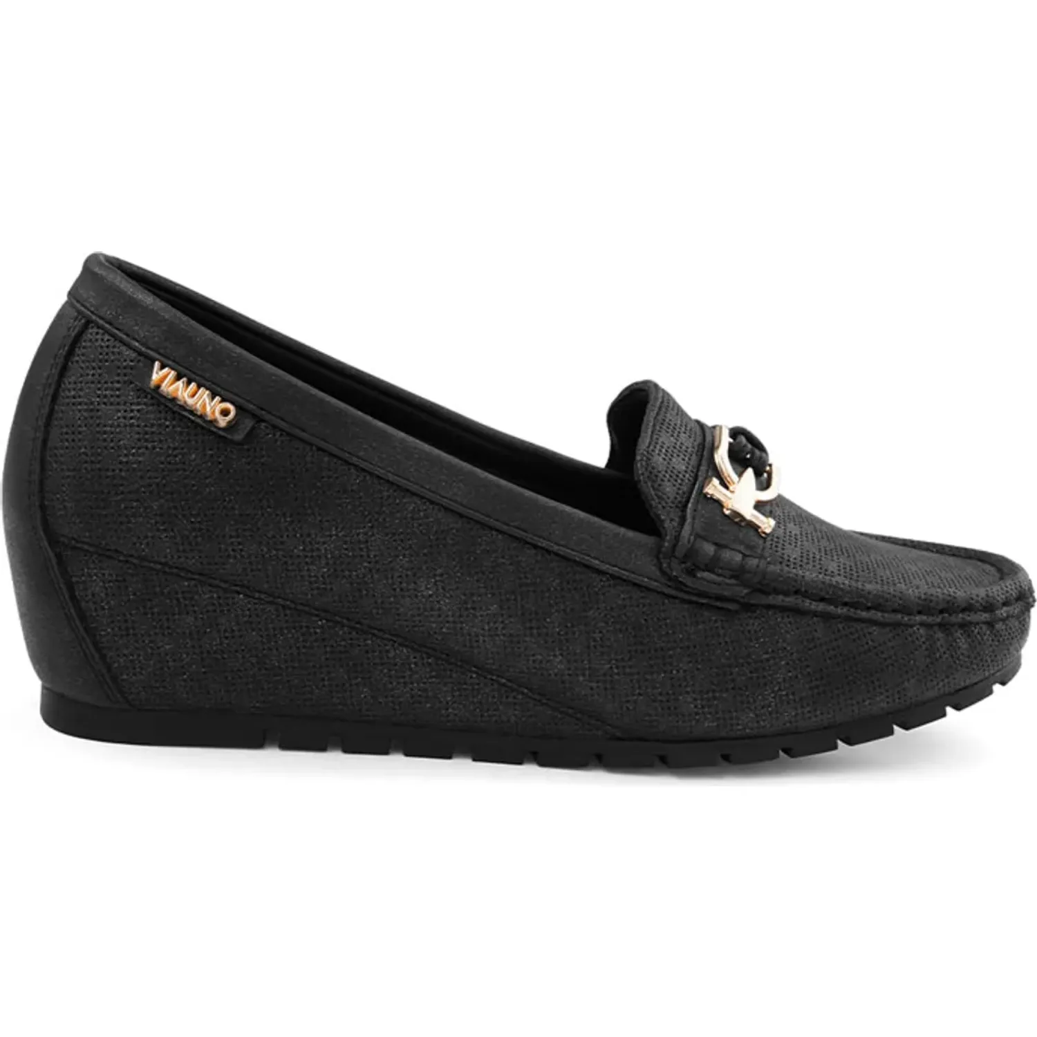 Mocasin Via Uno  Mujer 3z8984-3 color black | Platanitos
