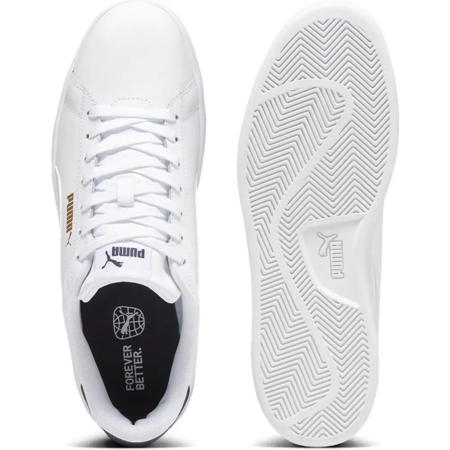 Zapatillas Puma Urbanas Hombre Smash 3.0 L color blanco | Platanitos