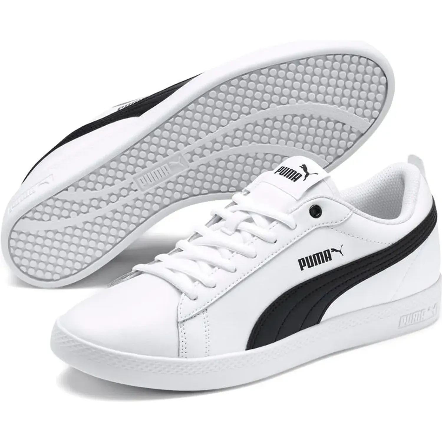 Zapatillas Puma Urbanas Mujer Smash Wns V2 L color blanco | Platanitos