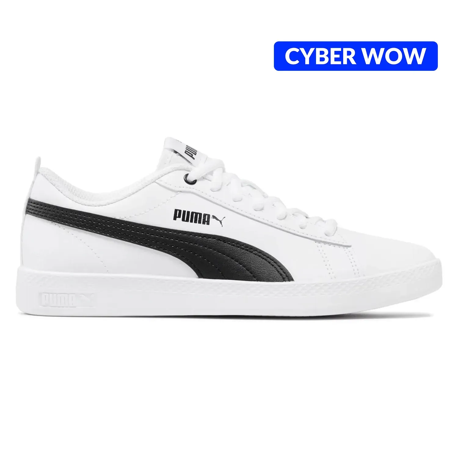 Zapatillas Puma Urbanas Mujer Smash Wns V2 L color blanco | Platanitos