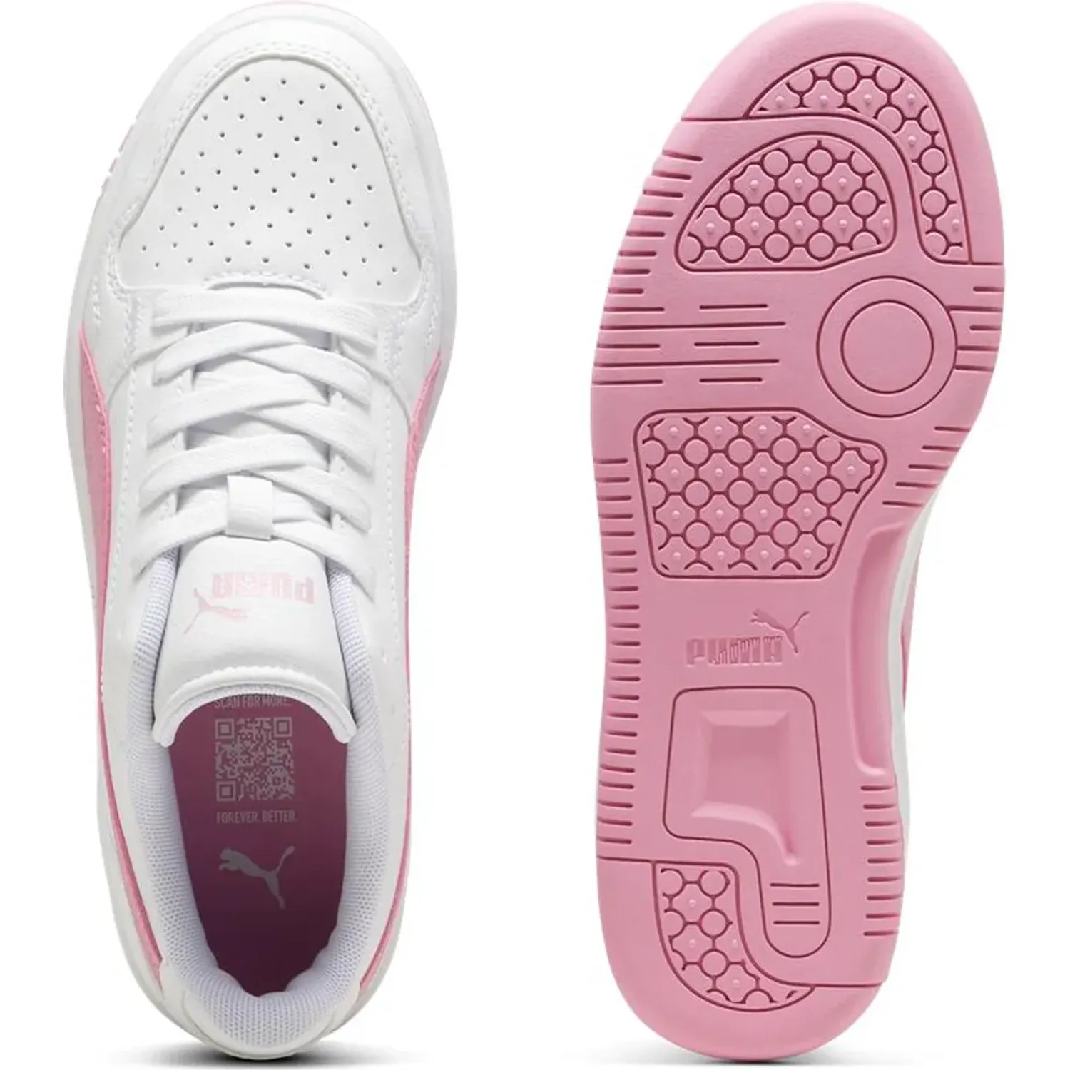 Zapatillas Puma Urbanas Juvenil Reb-L Jr color blanco / rosado | Platanitos