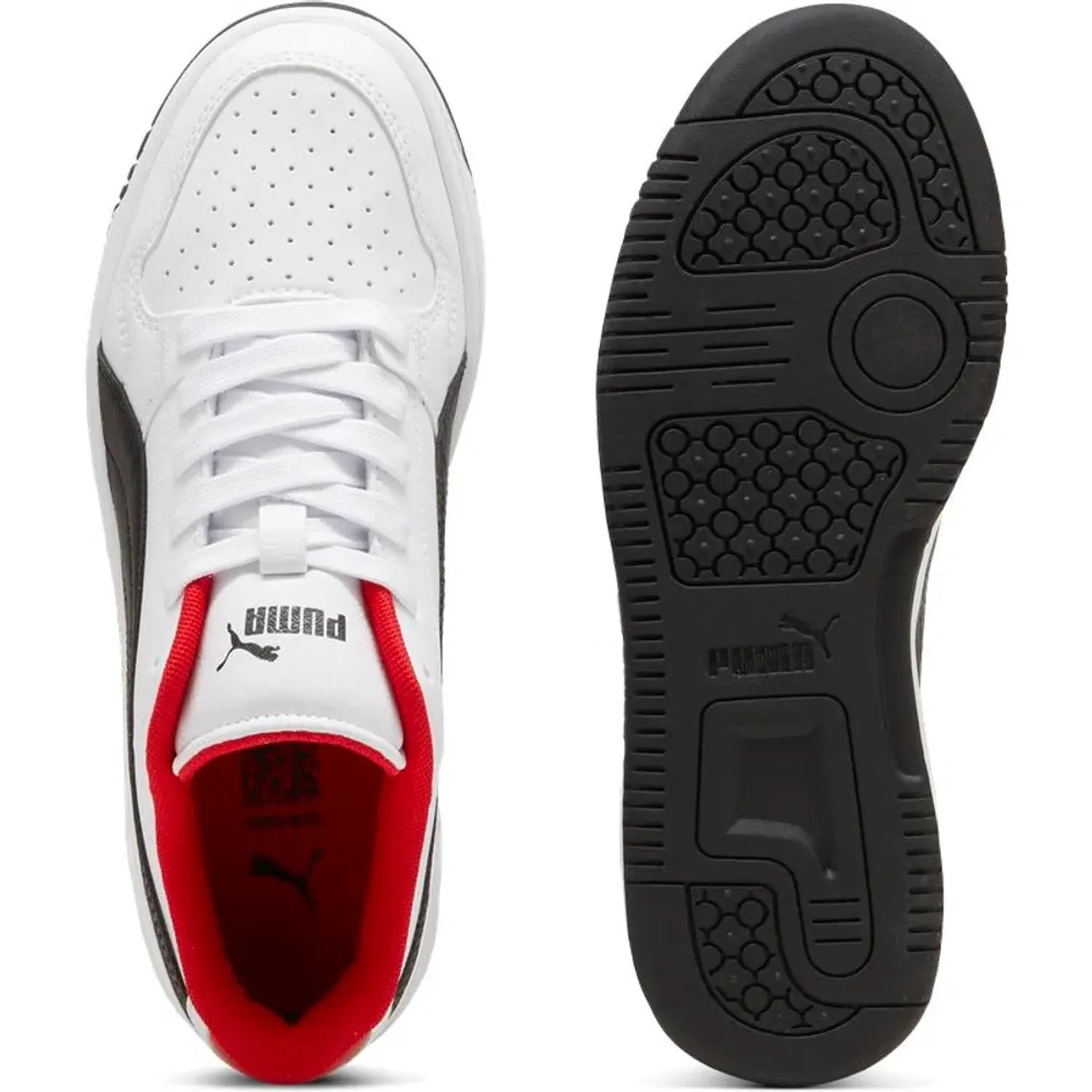 Zapatillas Puma Urbanas Juvenil Reb-L Jr color blanco / rojo | Platanitos