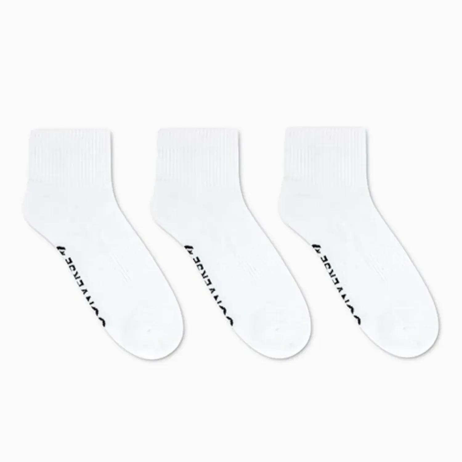 Converse Pack Converse De Medias Deportivas Unisex Socks Mn 3pk Foundational Quarter color blanco | Platanitos